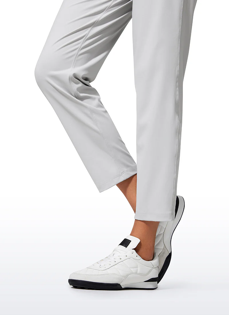 Stretch Drawstring High Waist 7/8 Pants with Pockets 27'' - Image 16