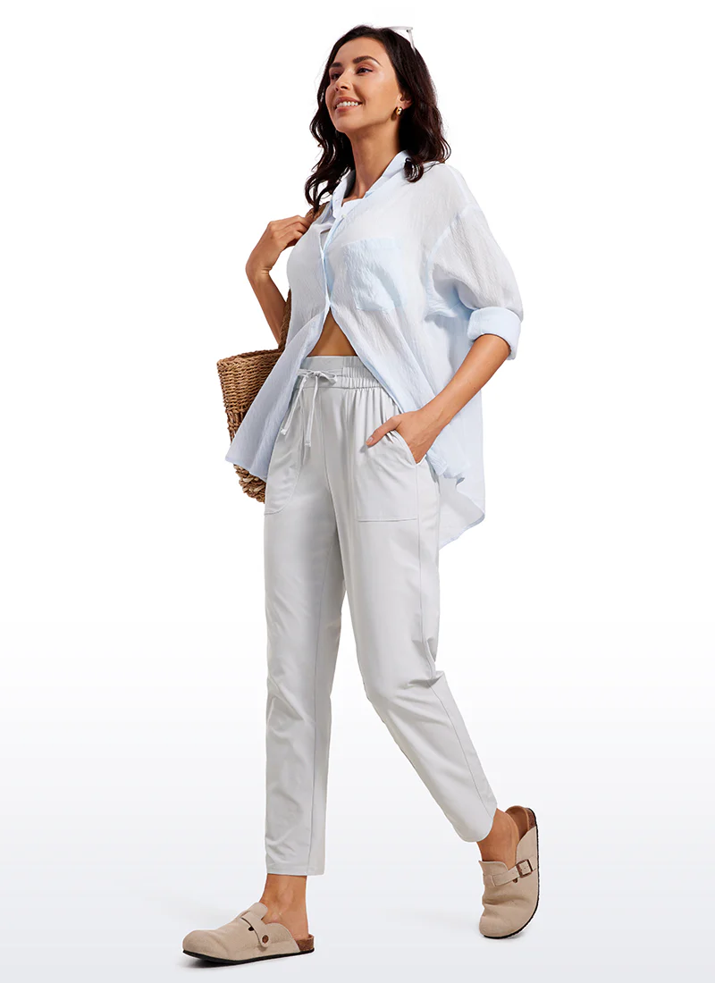 Feathery-Fit Soft Casual Workout Pants with Pockets 27" - Image 10