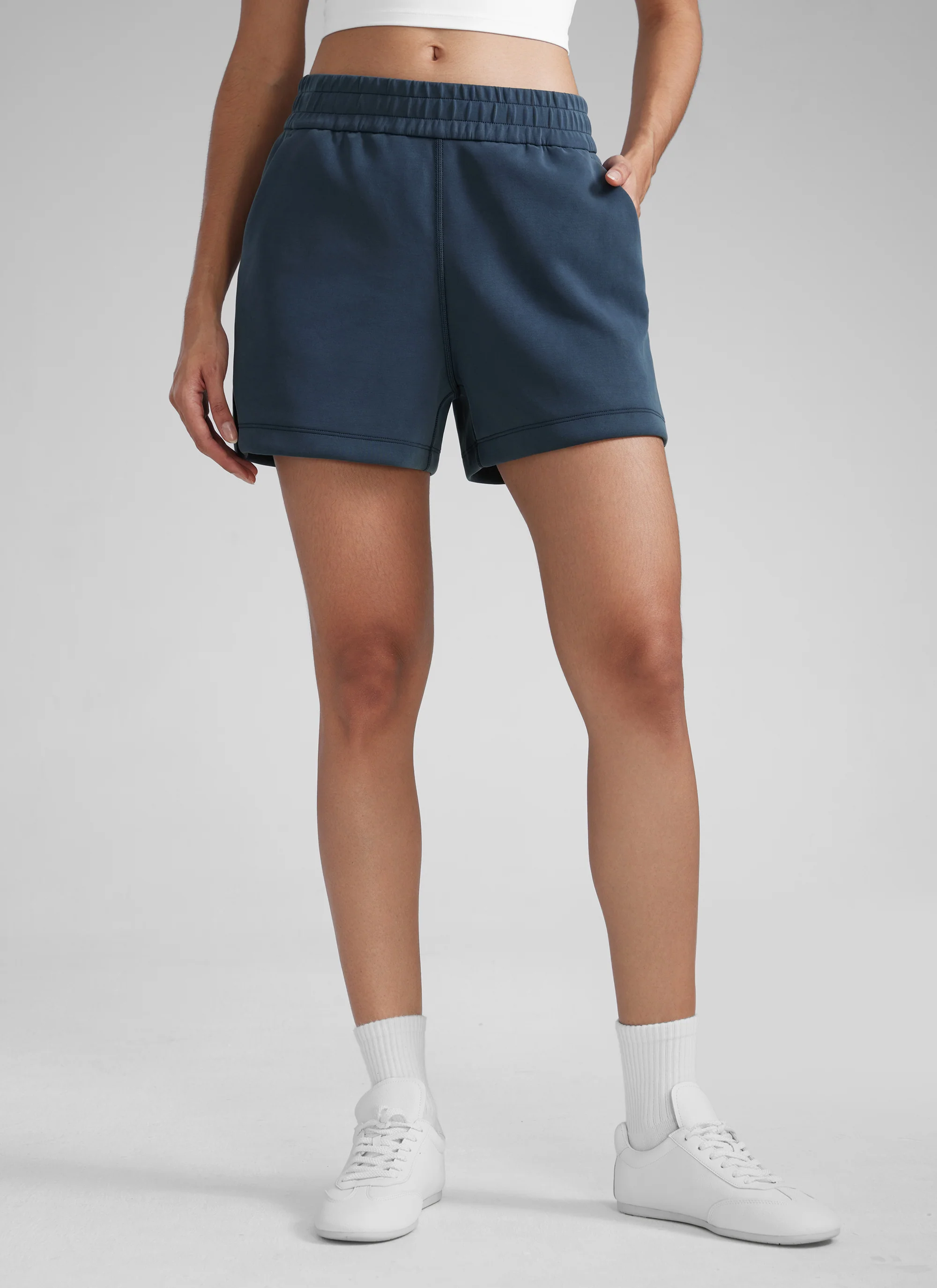 SoftAura Drawstring Pocket Sweat Shorts 4” - Image 14