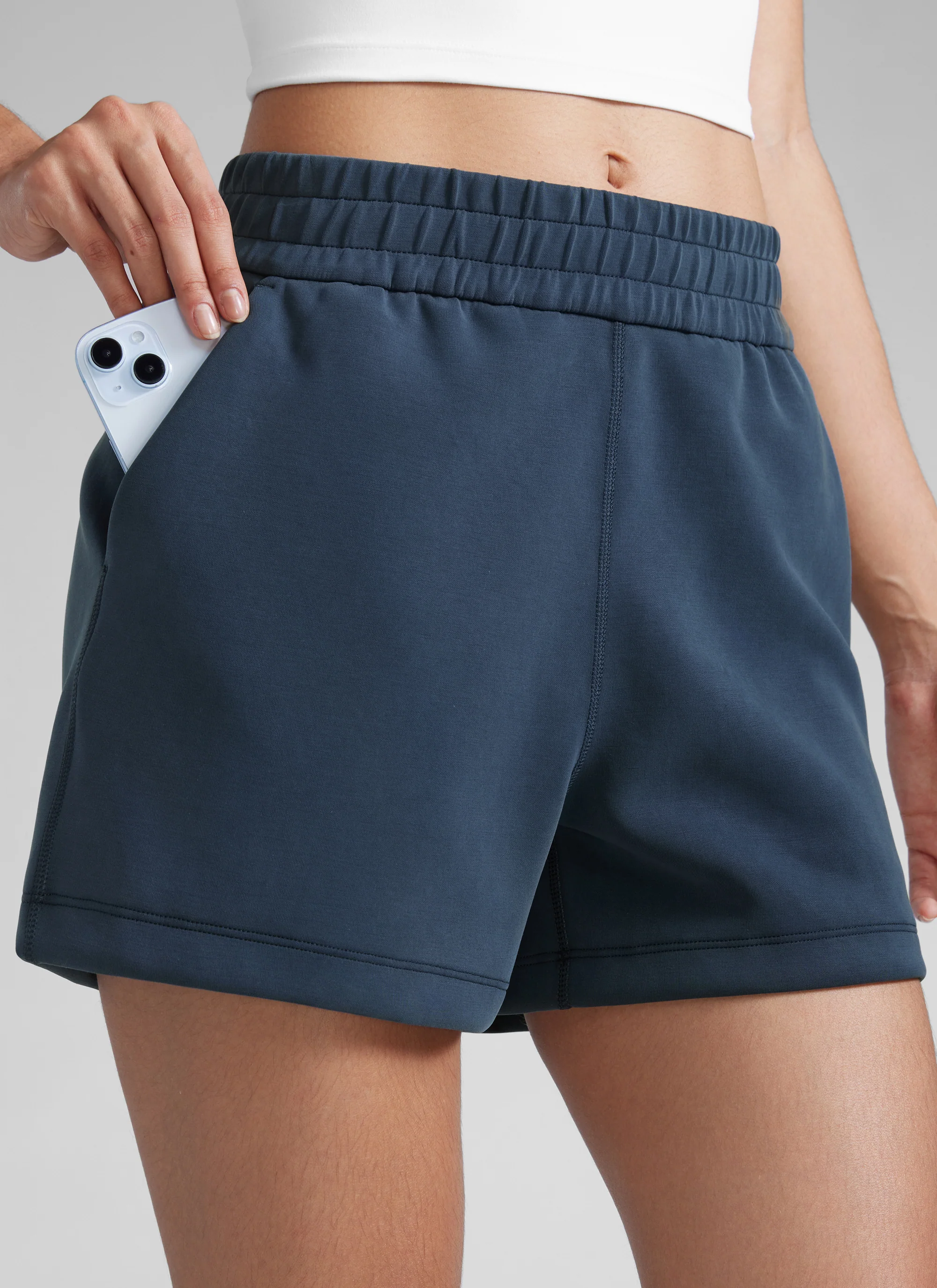 SoftAura Drawstring Pocket Sweat Shorts 4” - Image 16