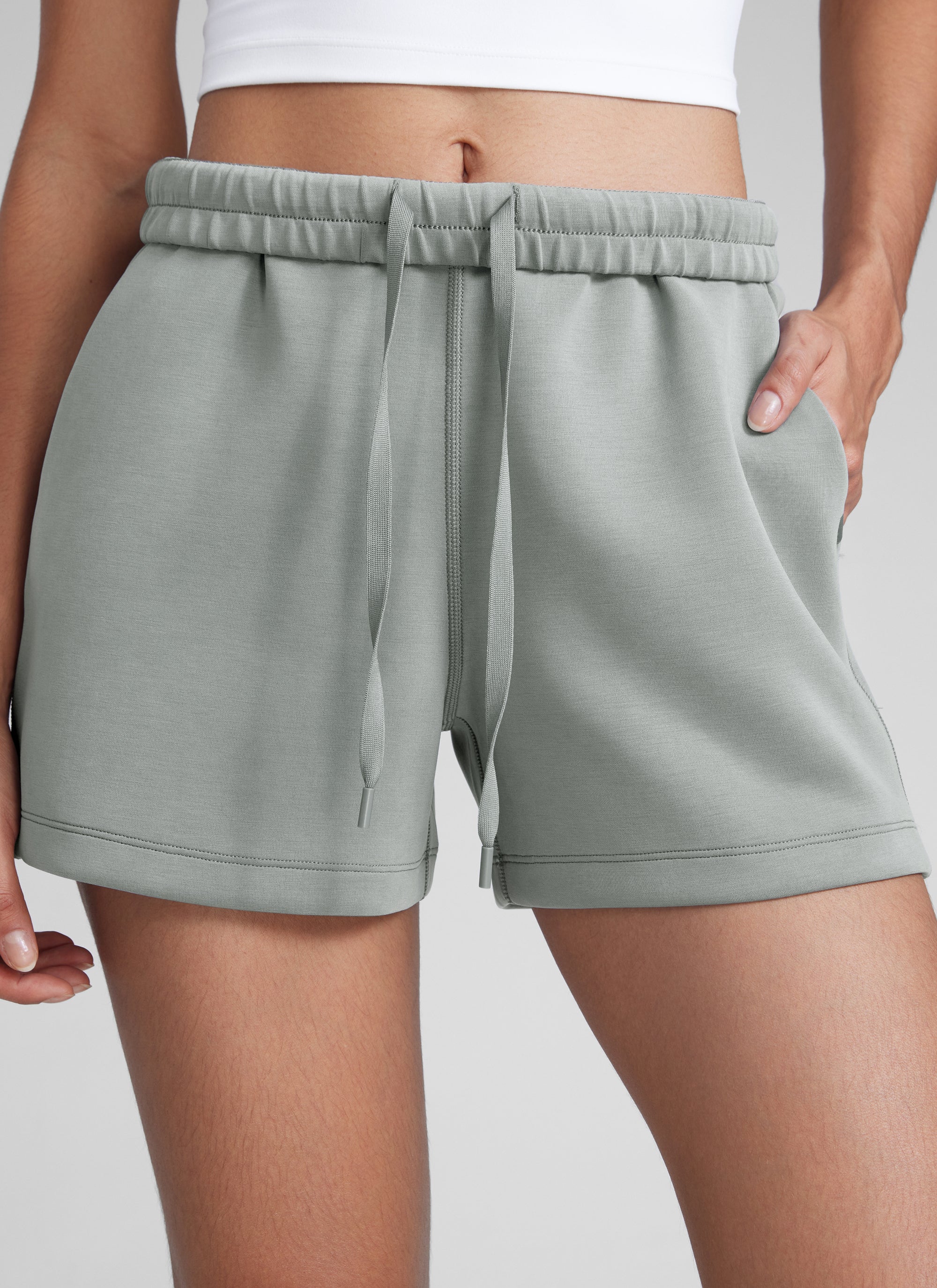 SoftAura Drawstring Pocket Sweat Shorts 4” - Image 23