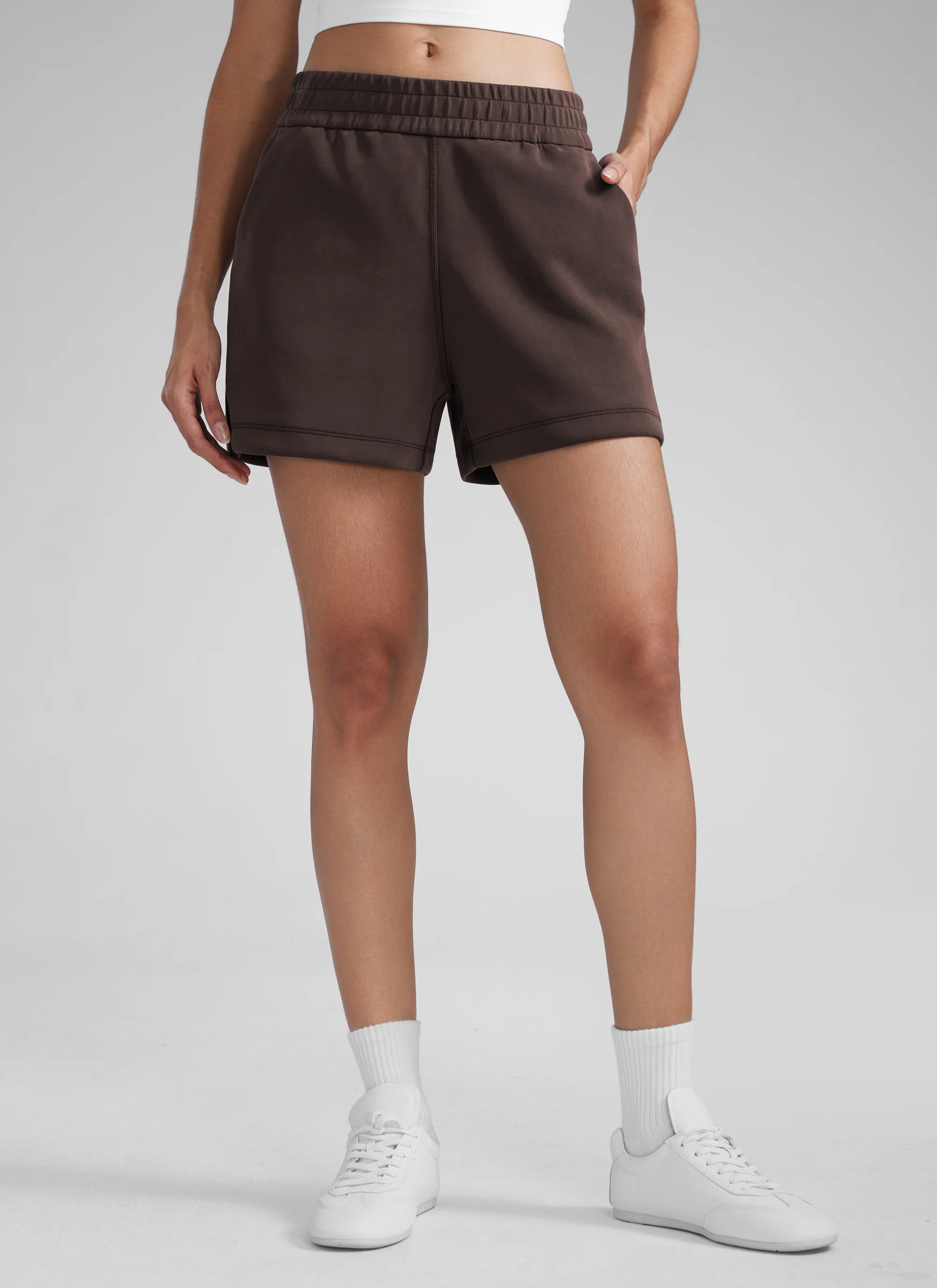 SoftAura Drawstring Pocket Sweat Shorts 4” - Image 37
