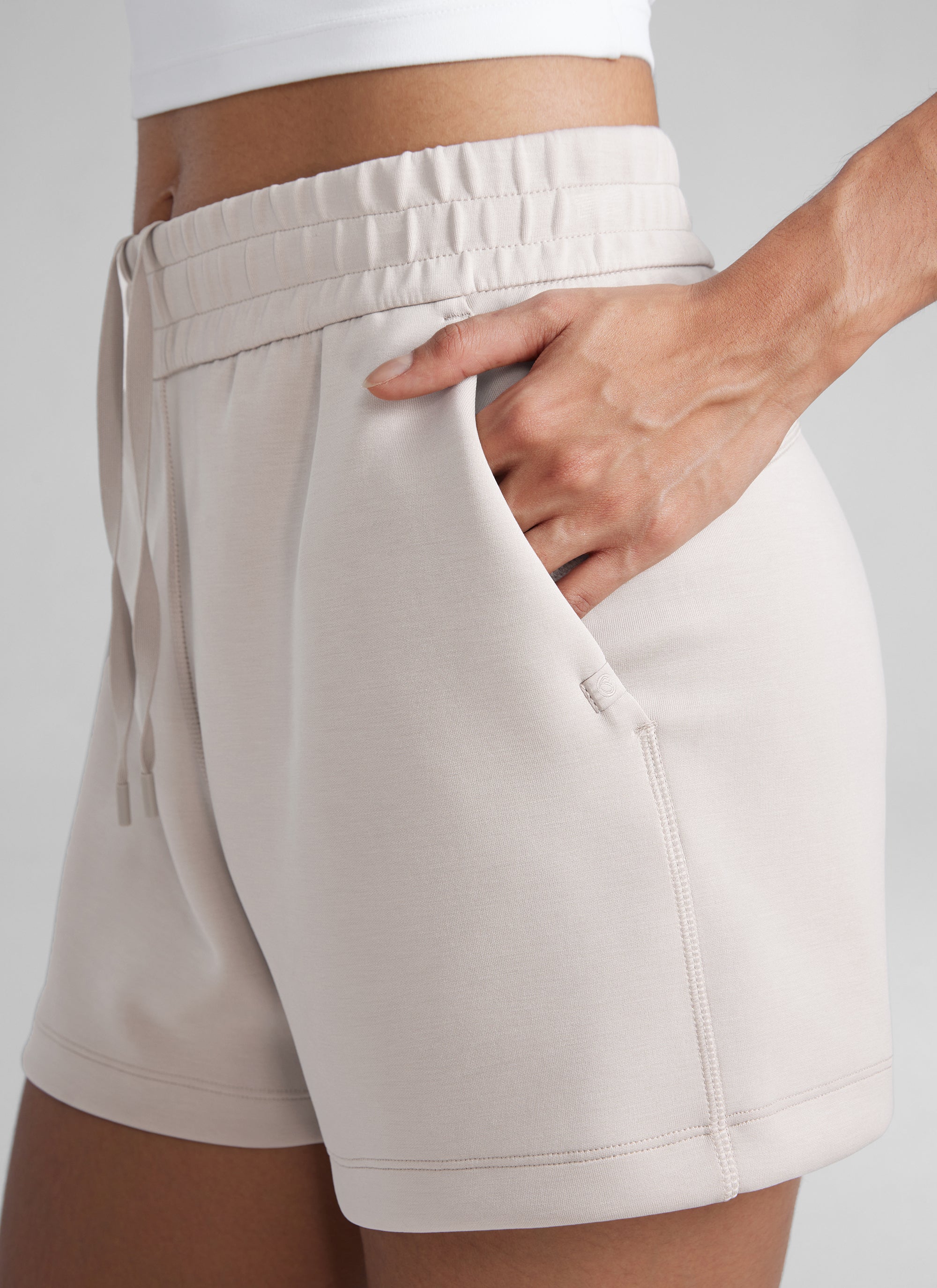 SoftAura Drawstring Pocket Sweat Shorts 4” - Image 6