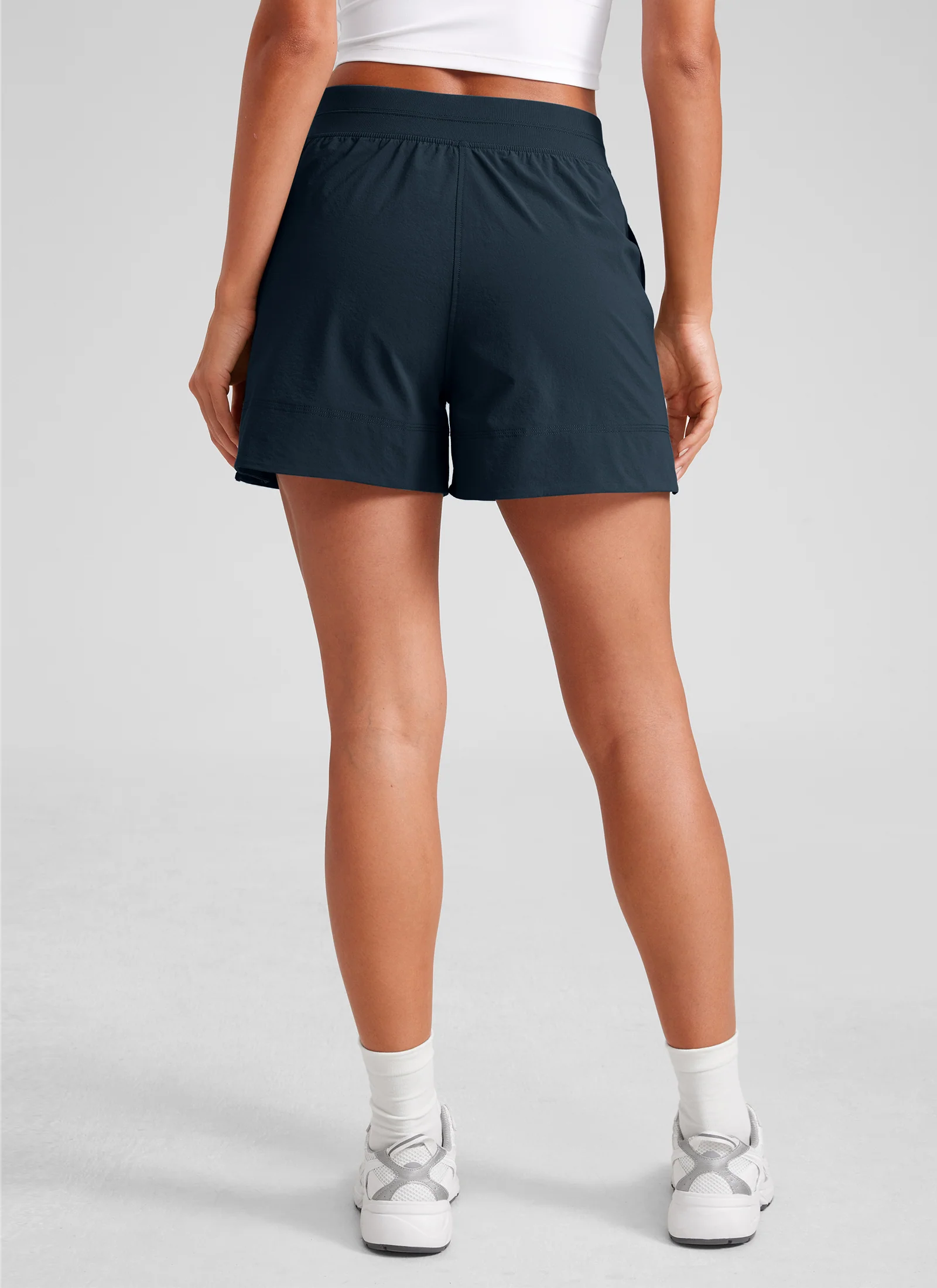 Linerless High Rise V Slit Pocket Shorts 4" - Image 20