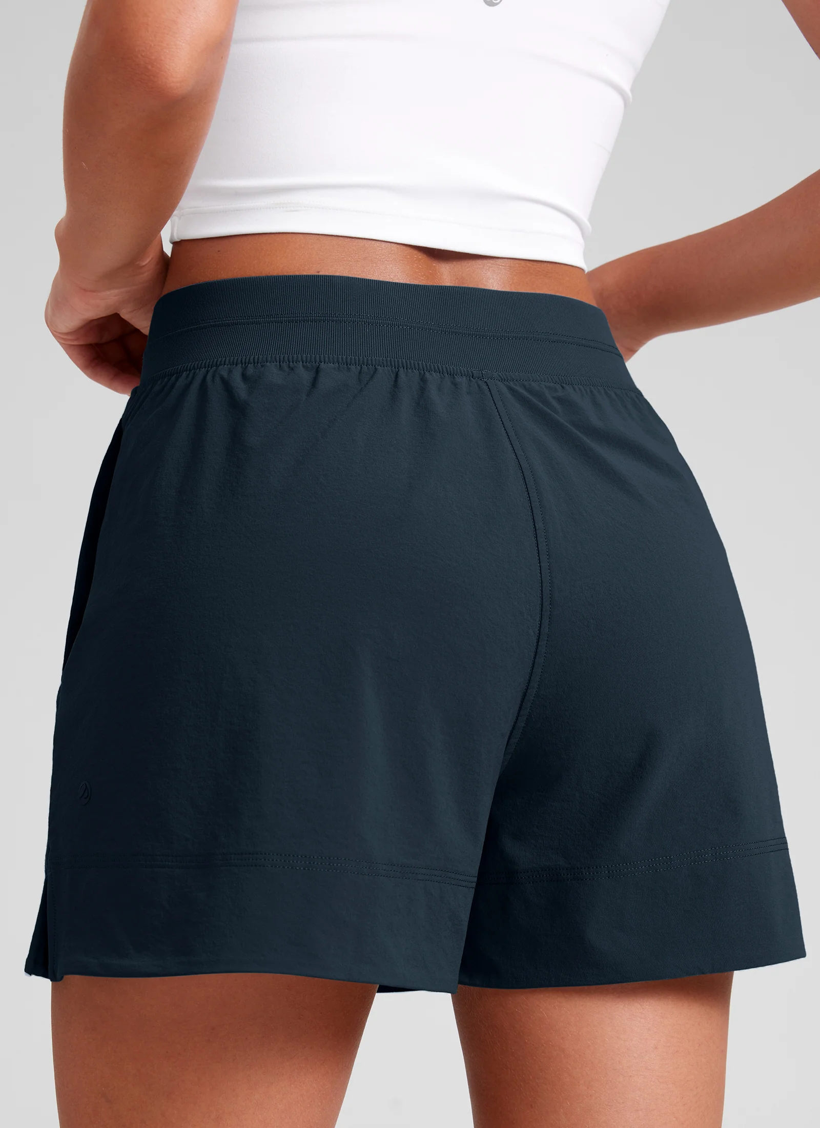 Linerless High Rise V Slit Pocket Shorts 4" - Image 22