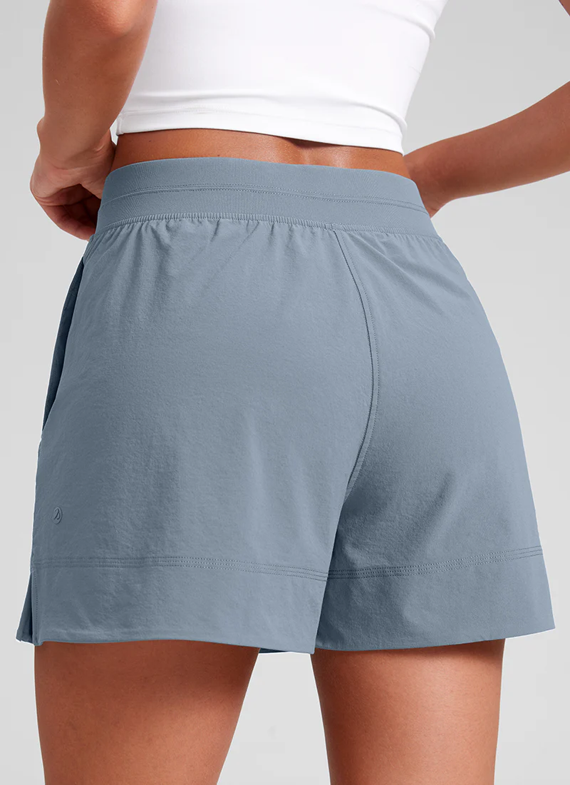 Linerless High Rise V Slit Pocket Shorts 4" - Image 28
