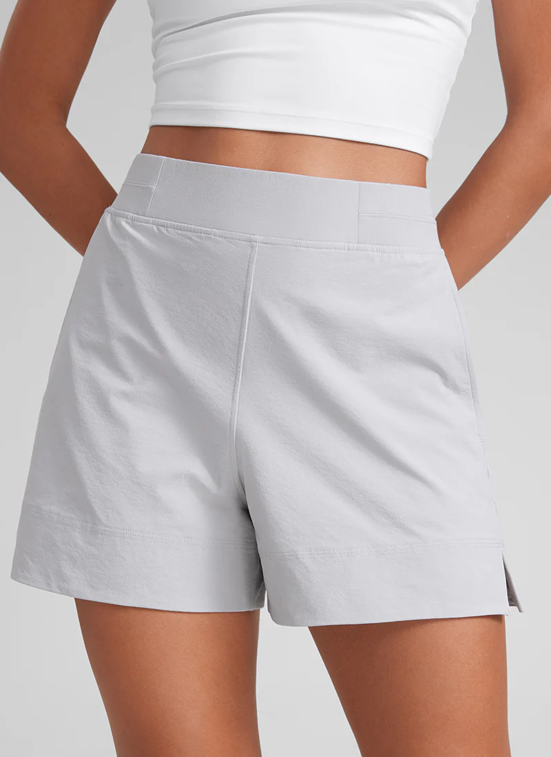 Linerless High Rise V Slit Pocket Shorts 4" - Image 33
