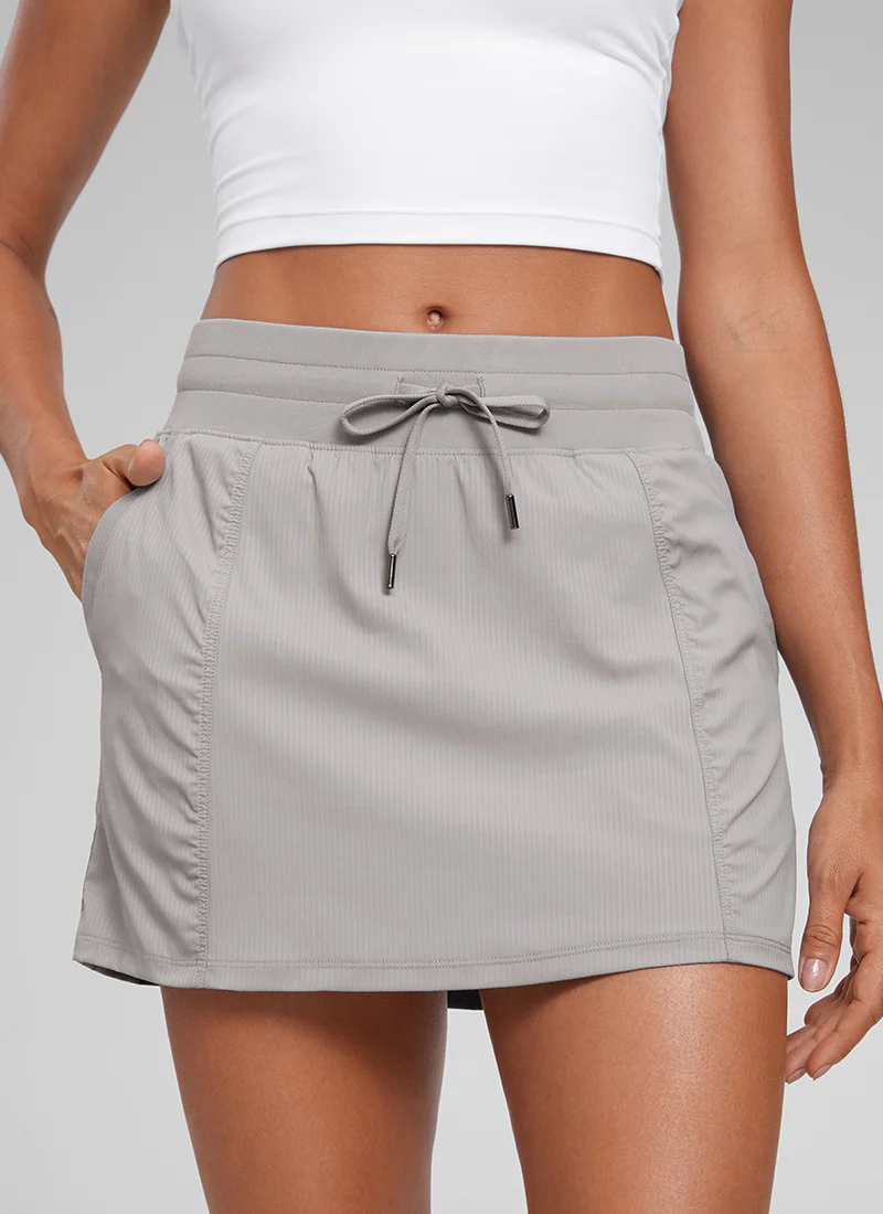 Lightweight High Rise Skirts Drawstring Skirt - Image 3