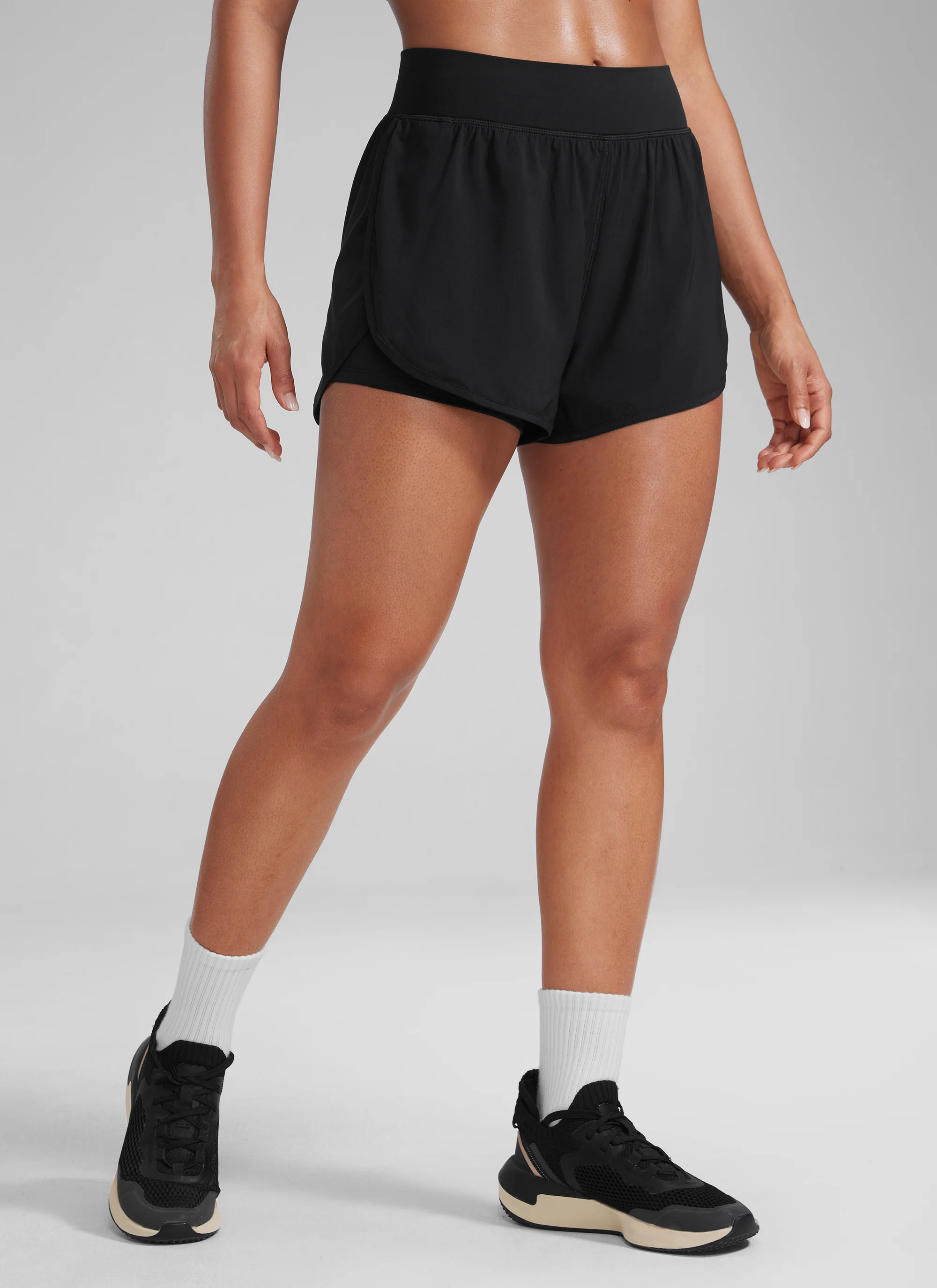 Feathery-Fit Soft 2 in 1 High Rise Shorts 3" - Image 5