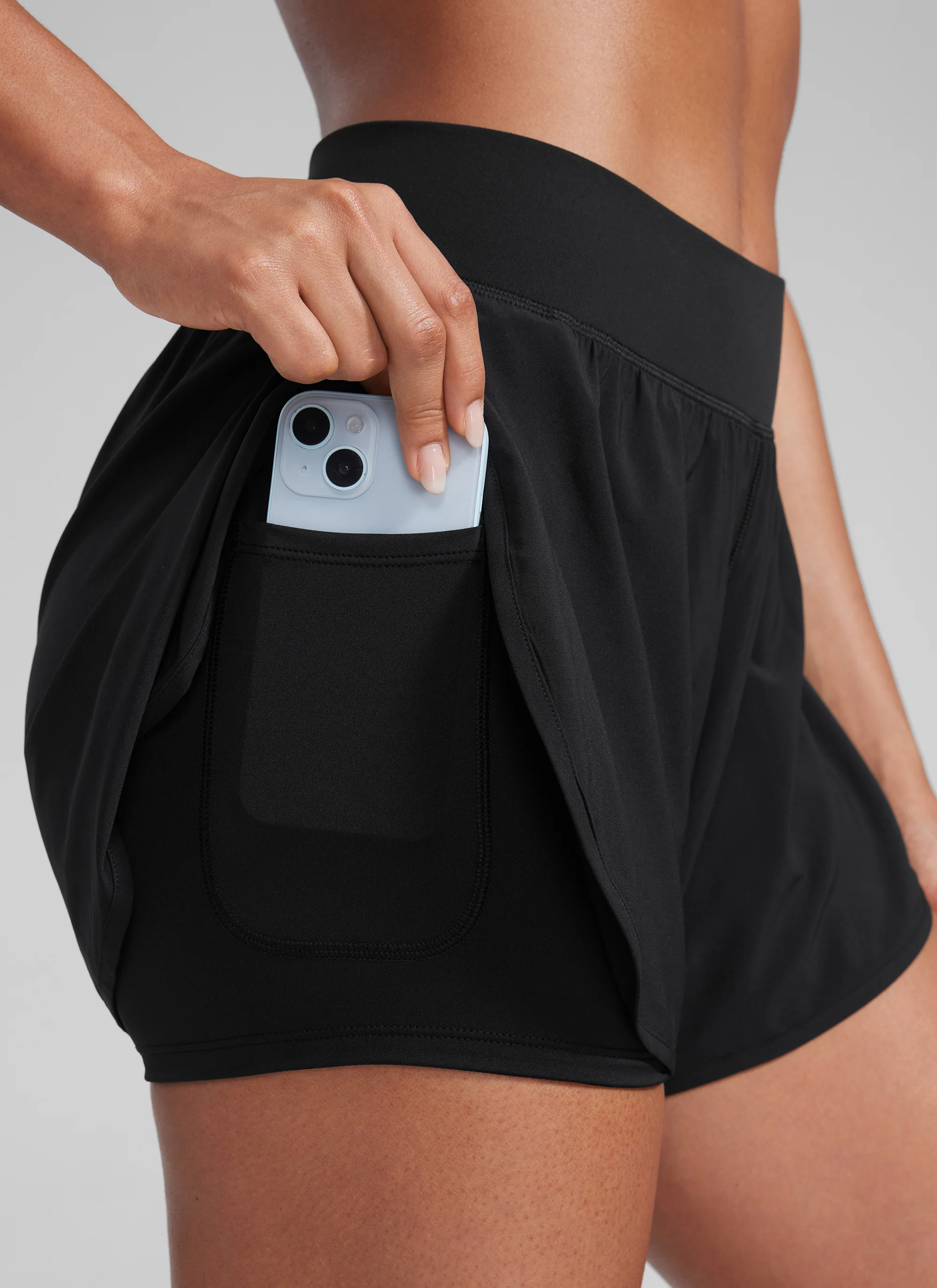 Feathery-Fit Soft 2 in 1 High Rise Shorts 3" - Image 8