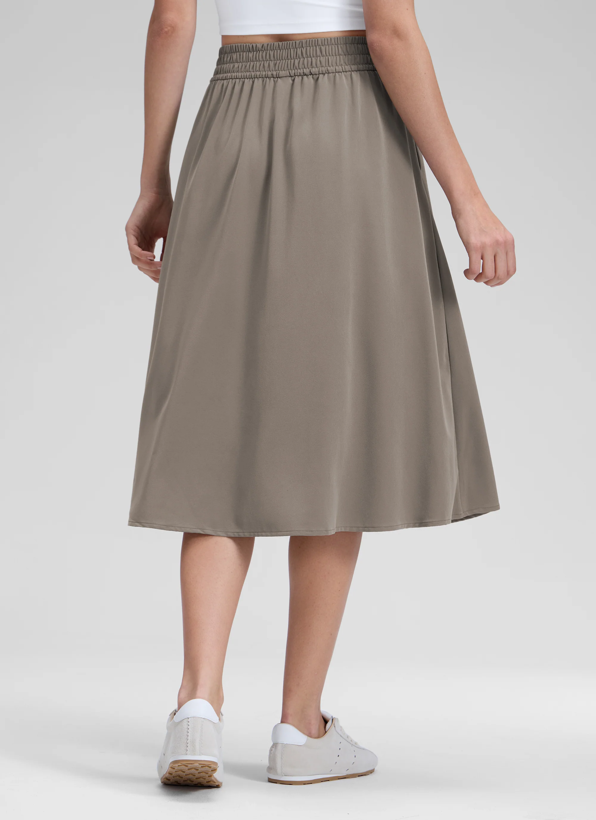 Feathery-Fit Drapey Pockets Midi Skirt - Image 24