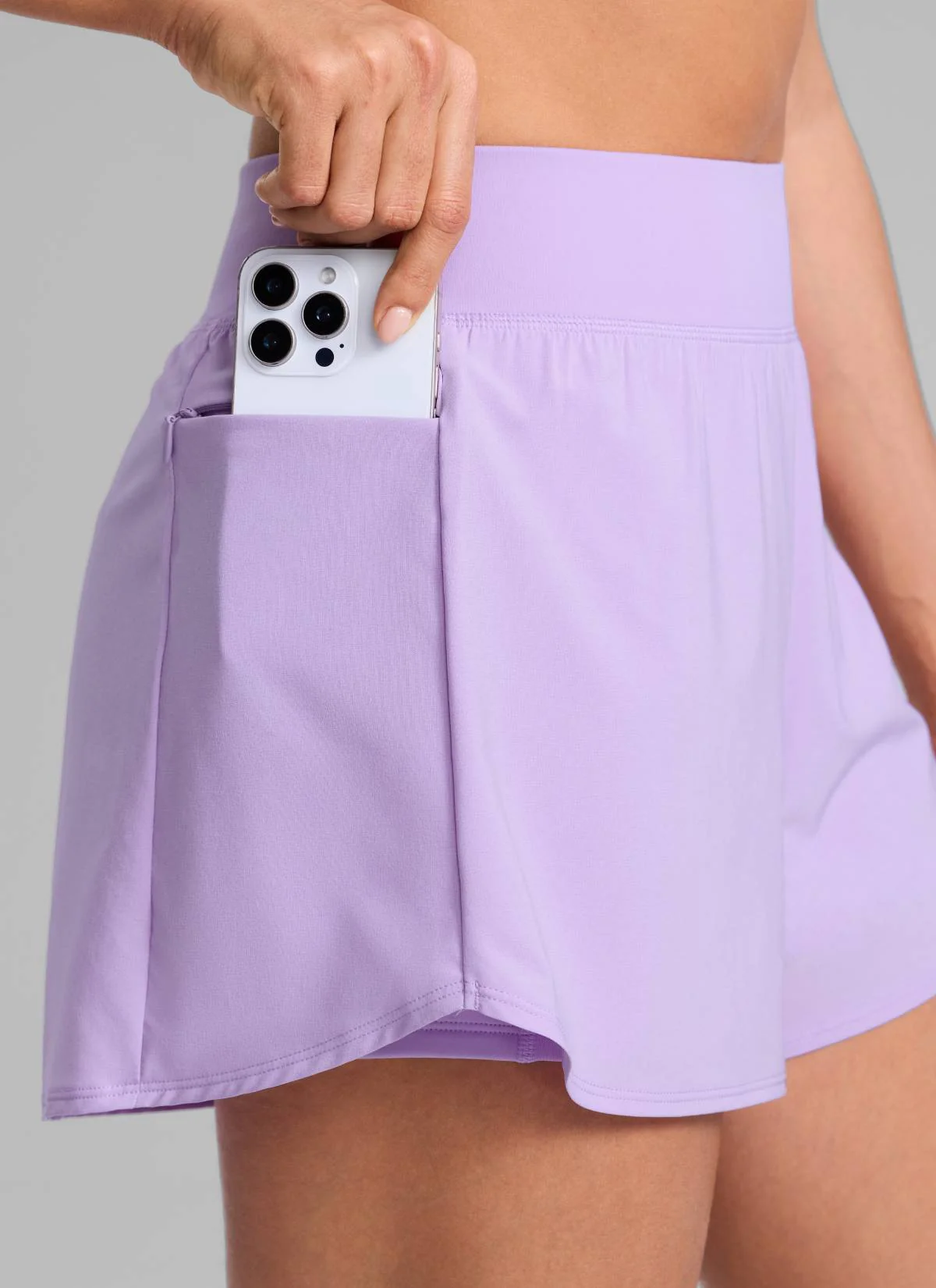 Feathery-Fit Soft 2 in 1 Zip Pocket Shorts 3" - Image 28