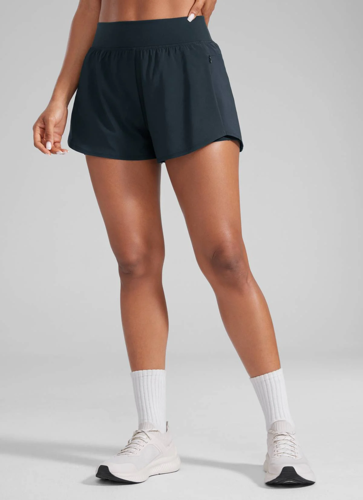 Feathery-Fit Soft 2 in 1 Zip Pocket Shorts 3" - Image 37
