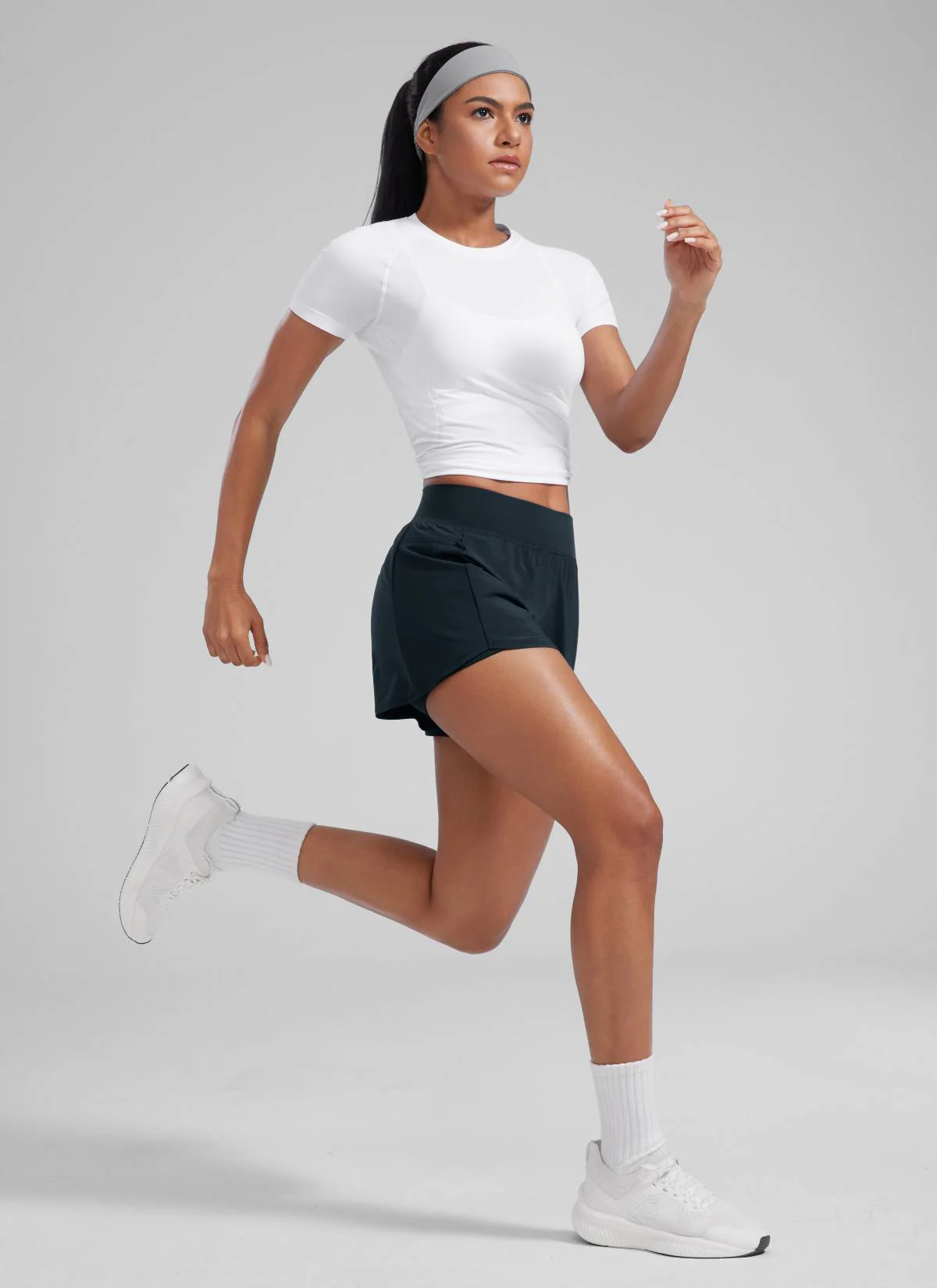 Feathery-Fit Soft 2 in 1 Zip Pocket Shorts 3" - Image 39