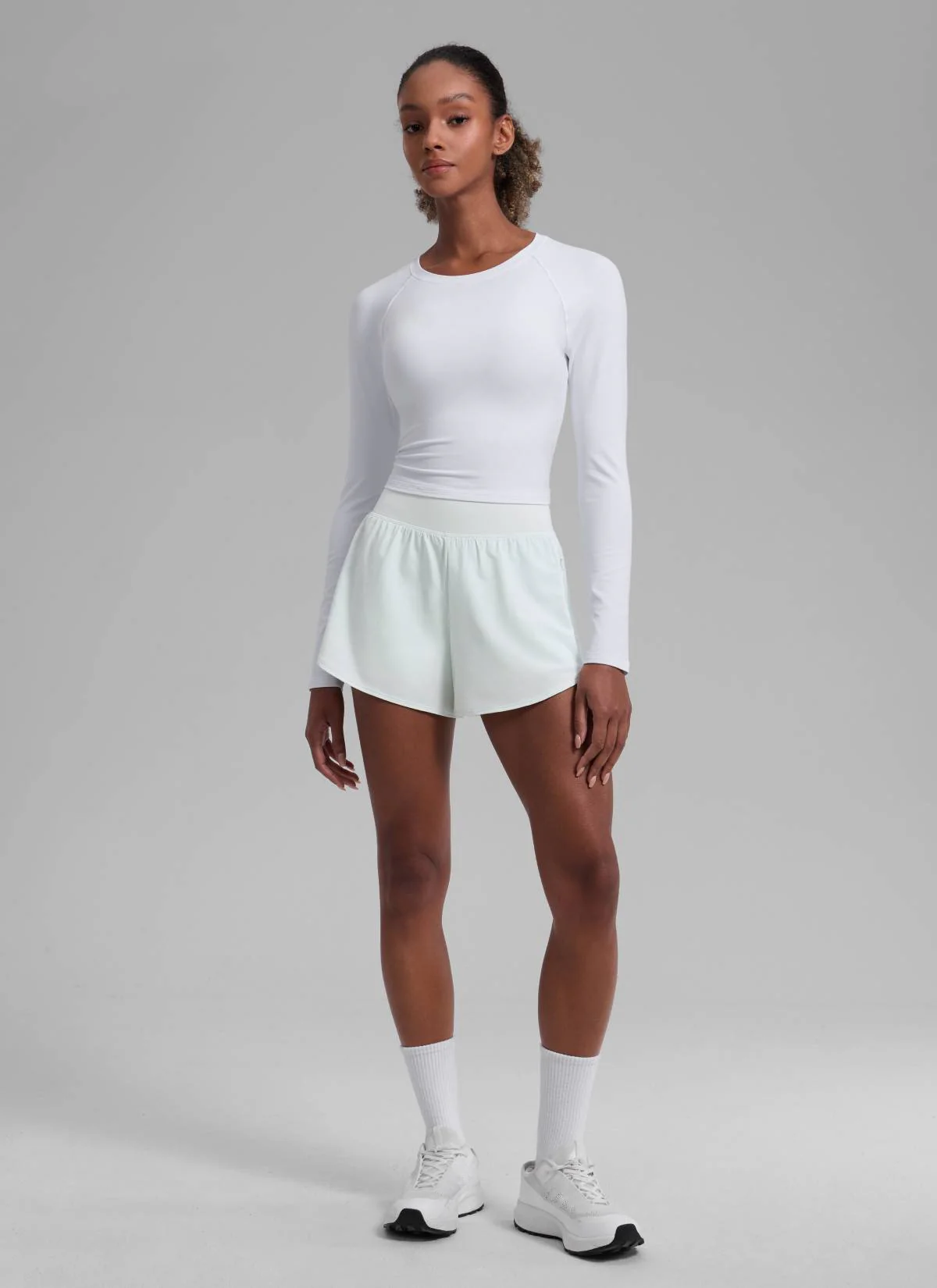 Feathery-Fit Soft 2 in 1 Zip Pocket Shorts 3" - Image 48
