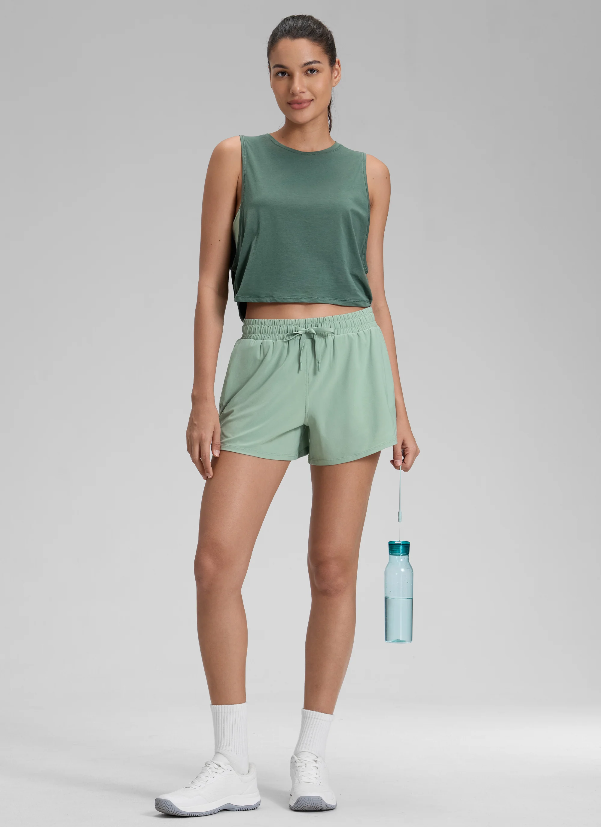 Feathery-Fit Drapey 2 in 1 High Rise Shorts - Image 15
