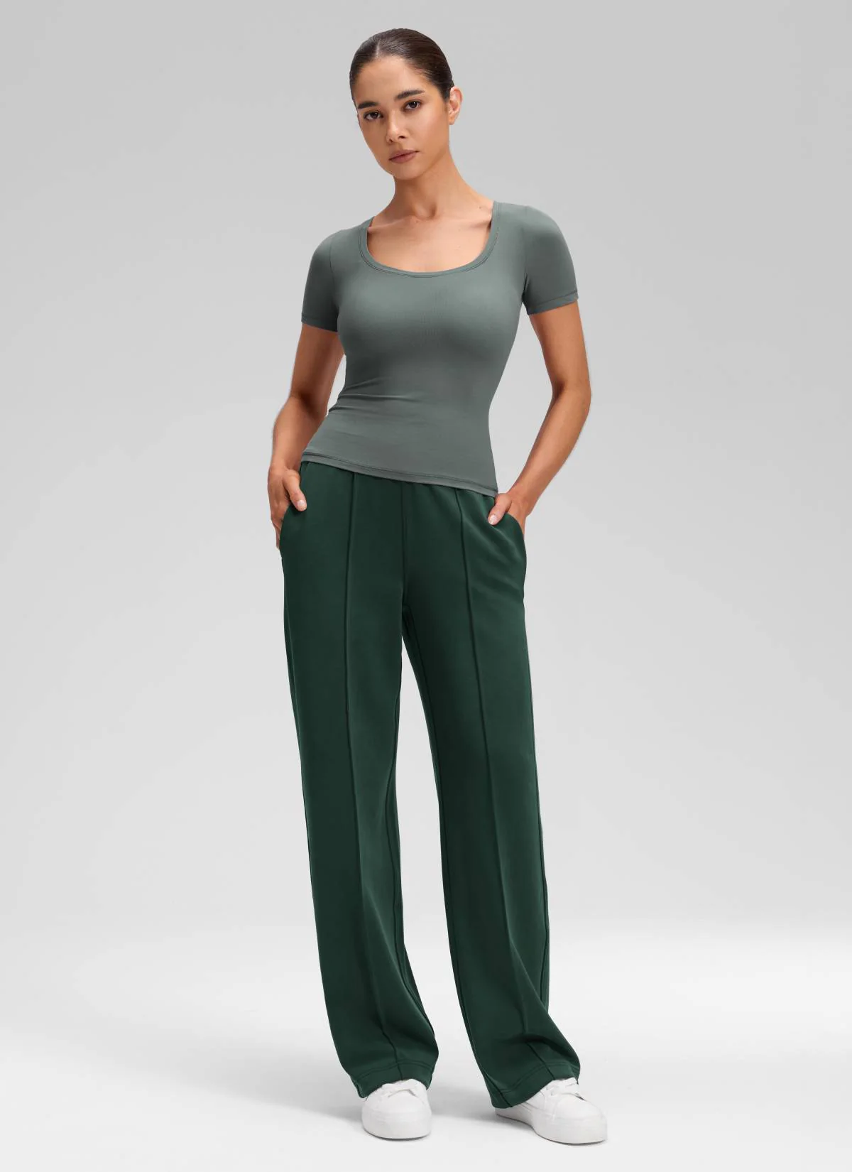 SoftAura Pintuck Straight Leg Sweatpant 30" - Image 21