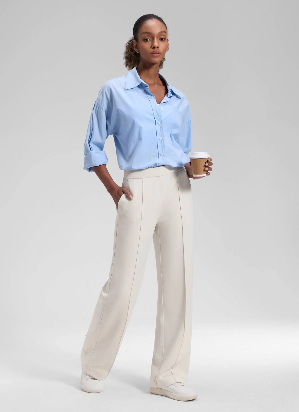 SoftAura Pintuck Straight Leg Sweatpant 30" - Image 3