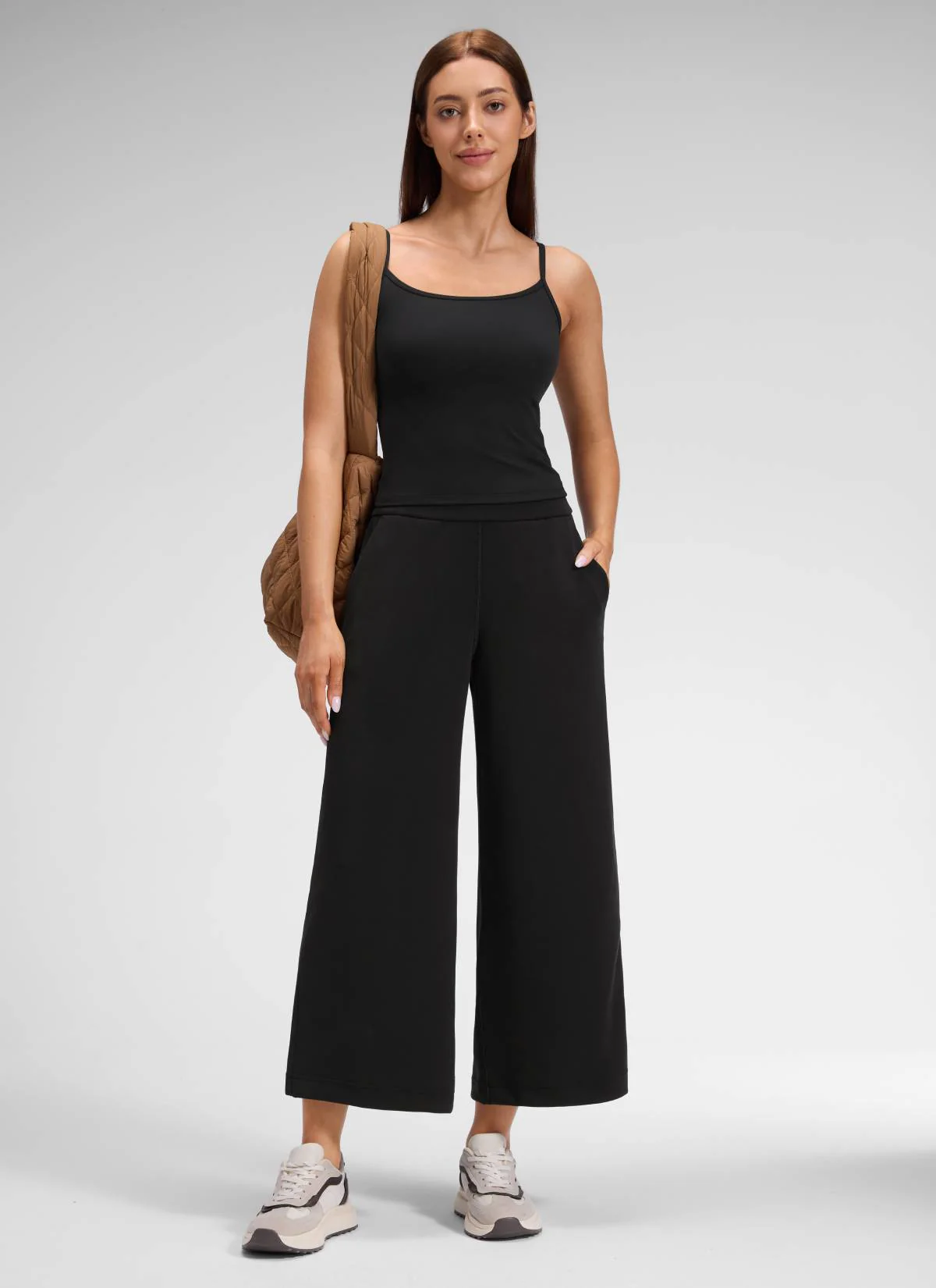 SoftAura Wide Leg Cropped Sweatpant 25" - Image 17