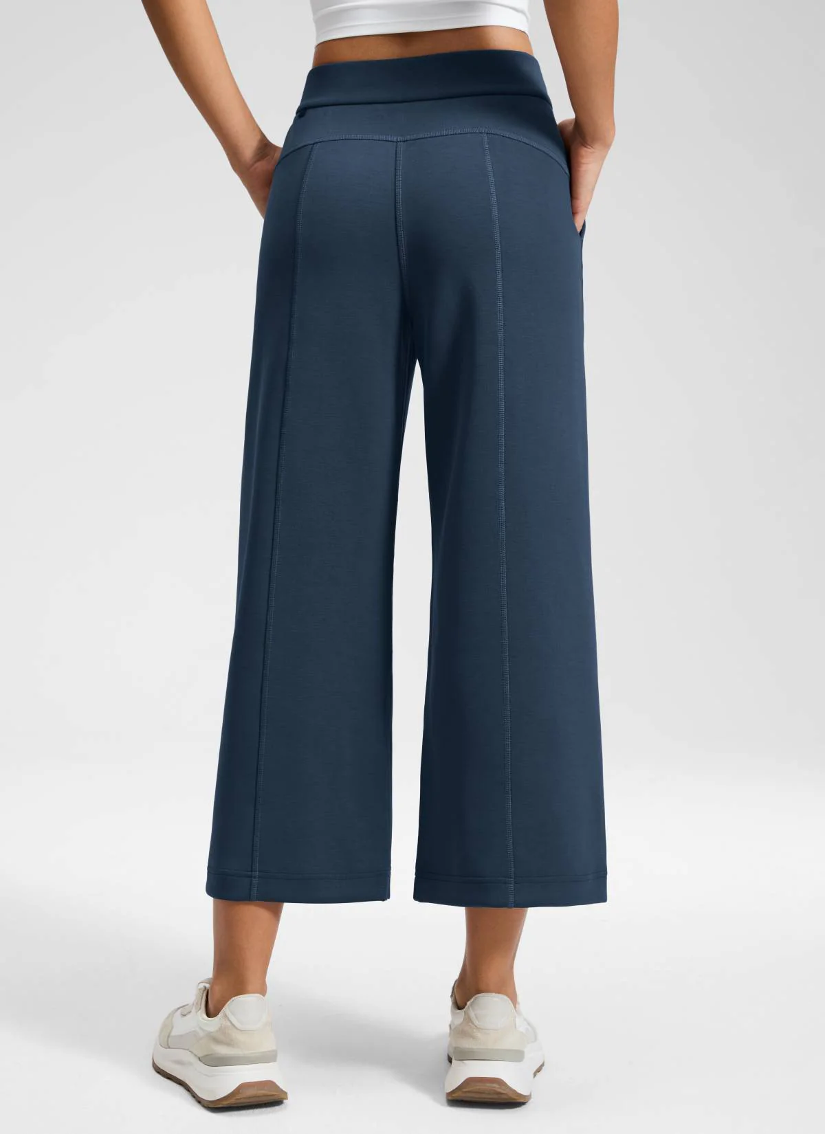 SoftAura Wide Leg Cropped Sweatpant 25" - Image 2