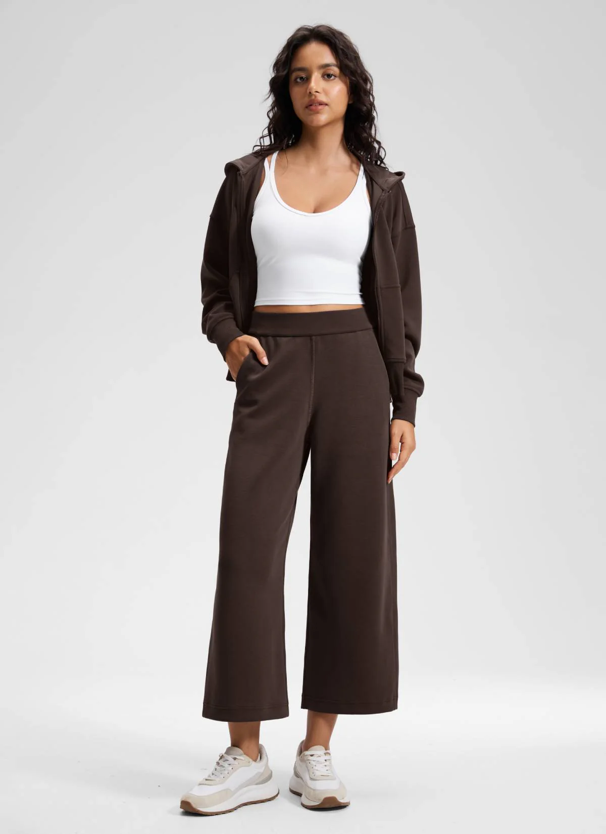 SoftAura Wide Leg Cropped Sweatpant 25" - Image 22