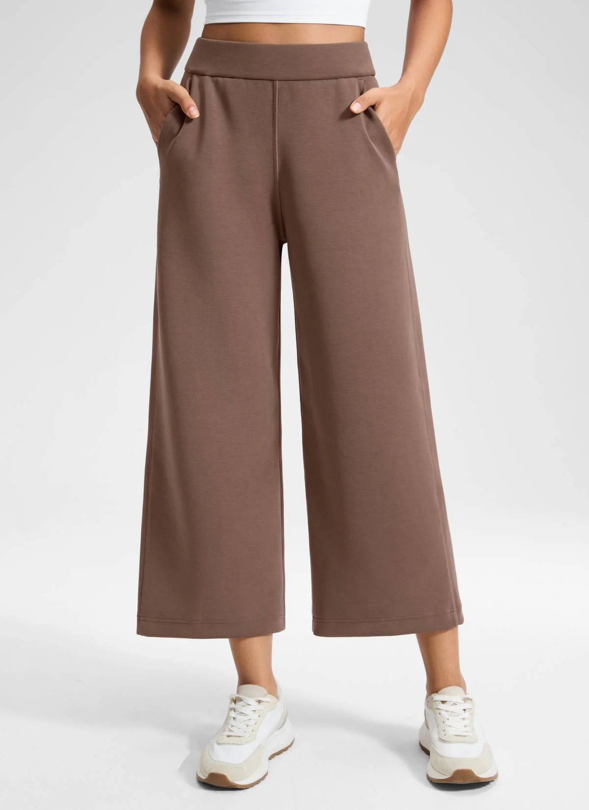 SoftAura Wide Leg Cropped Sweatpant 25" - Image 6