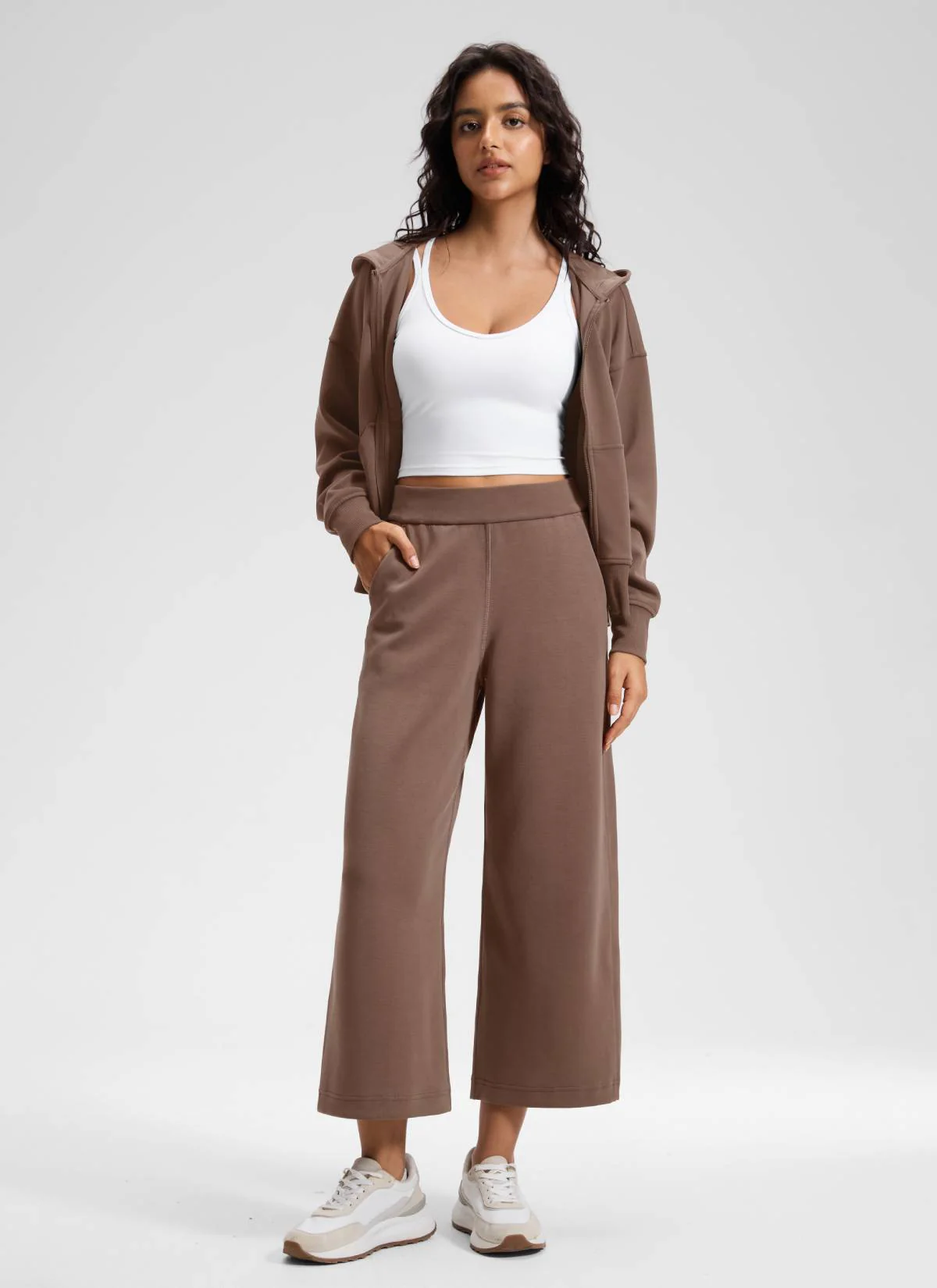 SoftAura Wide Leg Cropped Sweatpant 25" - Image 8