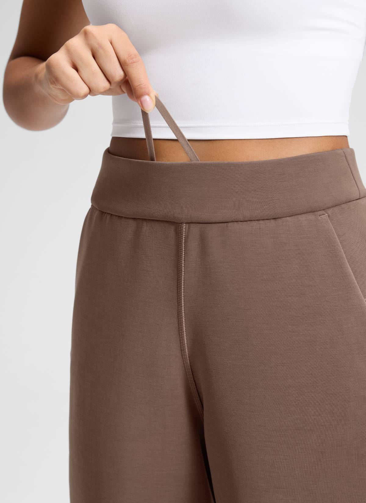 SoftAura Wide Leg Cropped Sweatpant 25" - Image 9