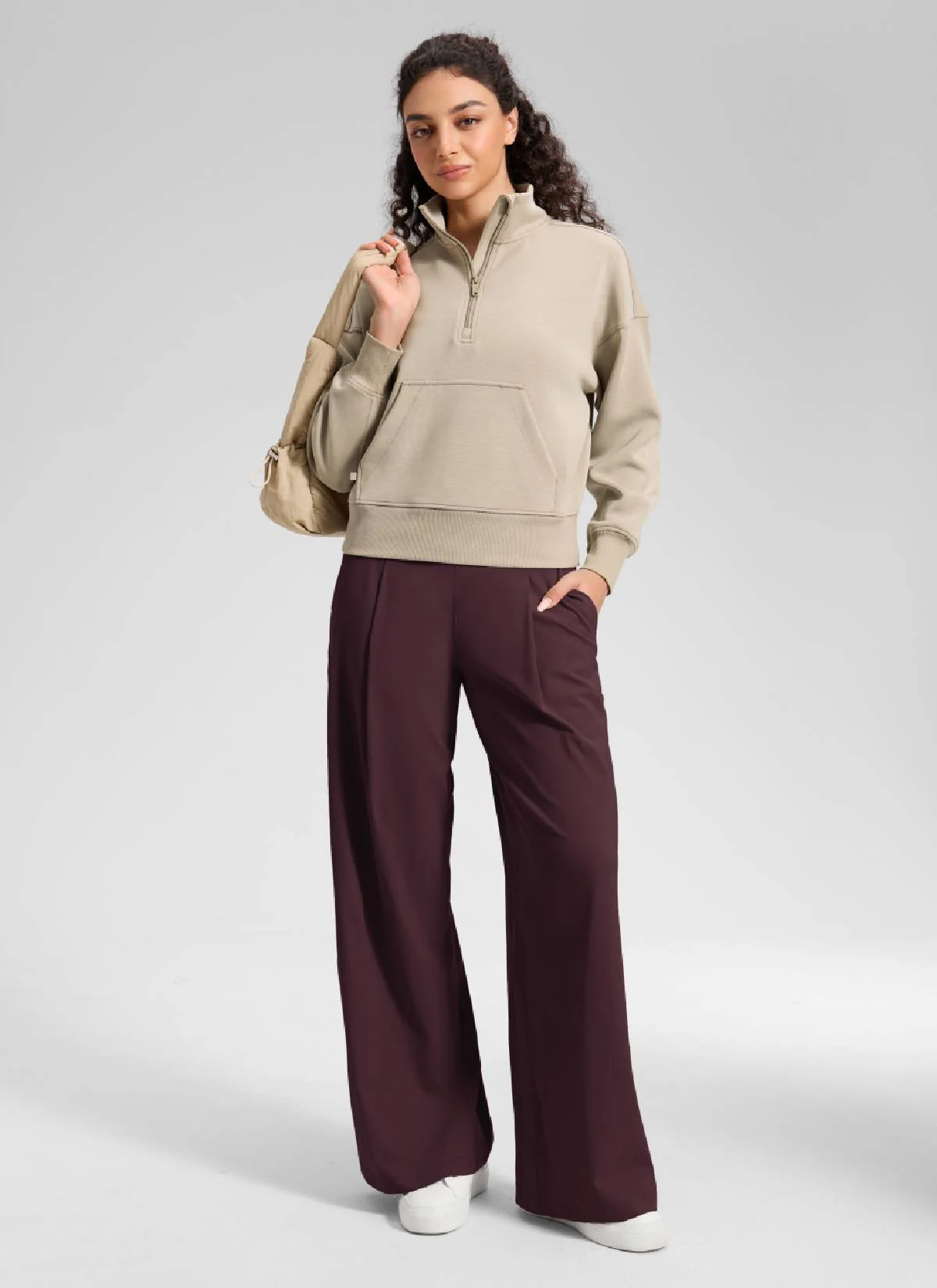 Butterluxe Front Pleated Pocket Palazzo Pant 30" - Image 23
