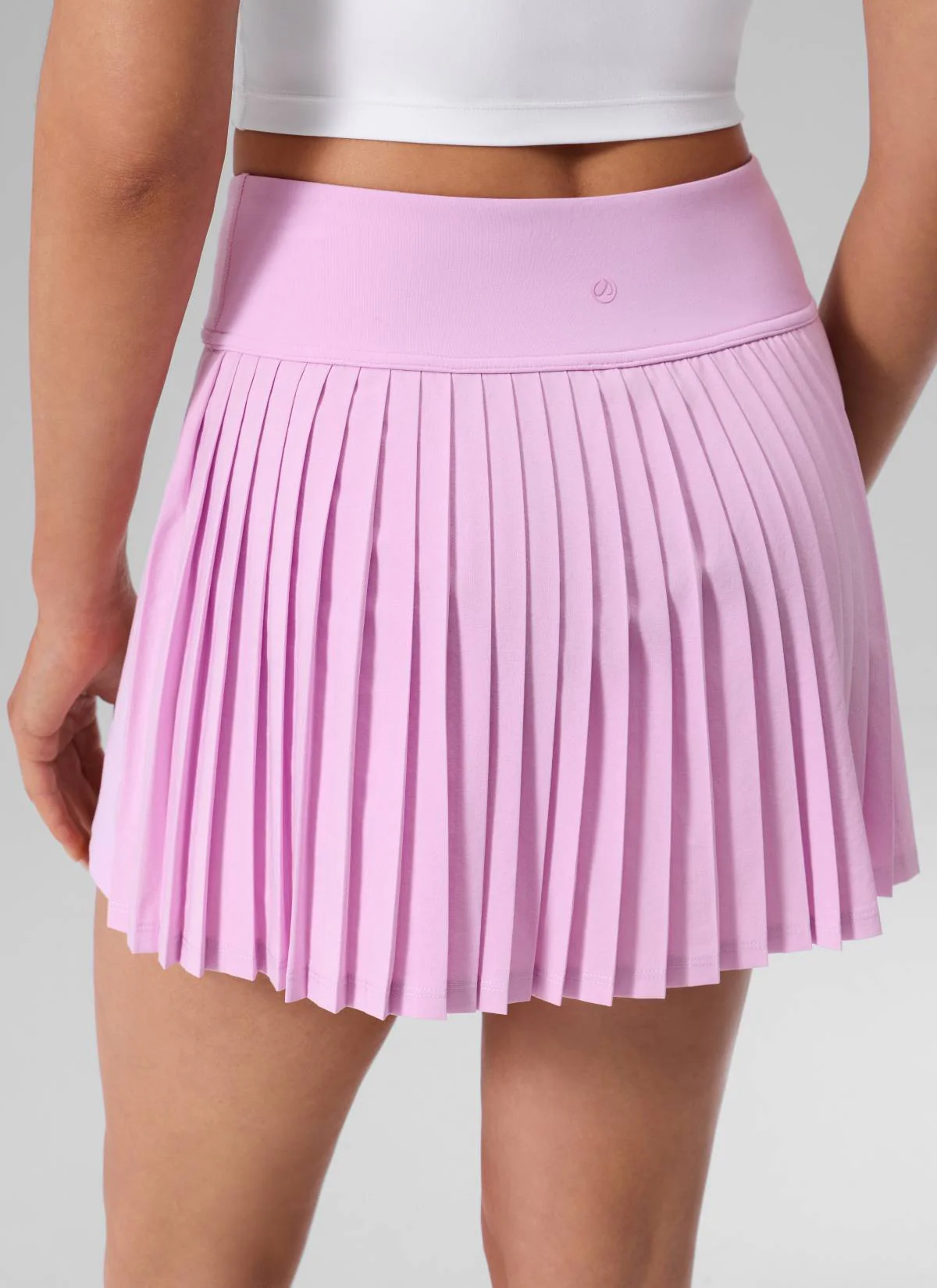 Dual-fabric Pleated Back Mini Tennis Skirt - Image 24