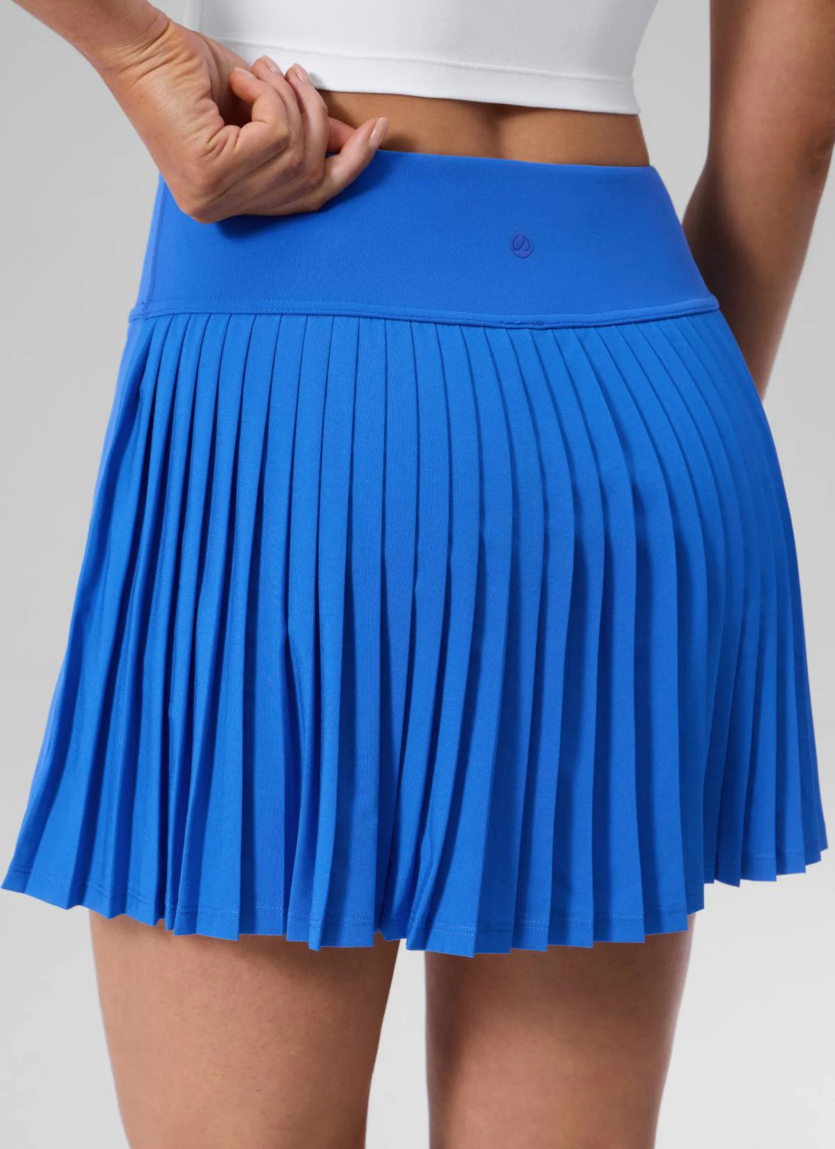 Dual-fabric Pleated Back Mini Tennis Skirt - Image 29