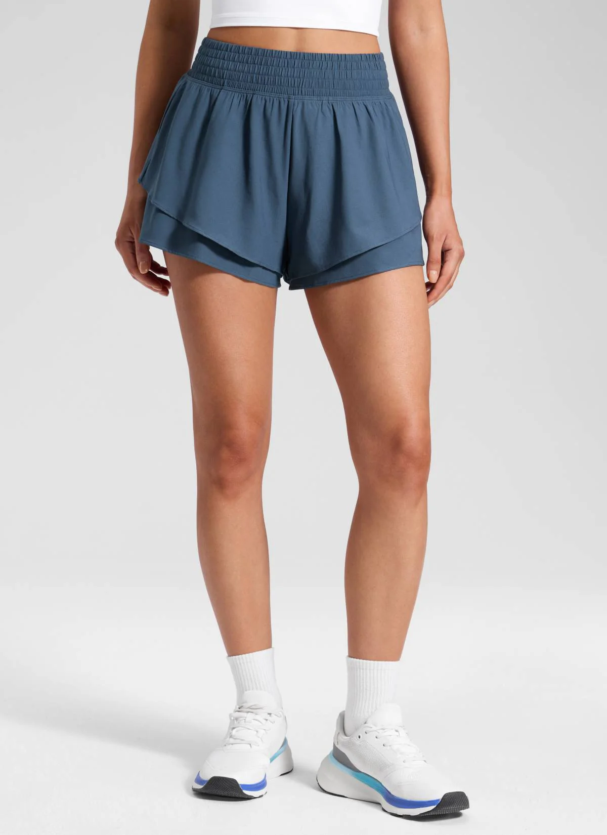 Feathery-Fit Drapey Flowy Shorts 2.5" - Image 10