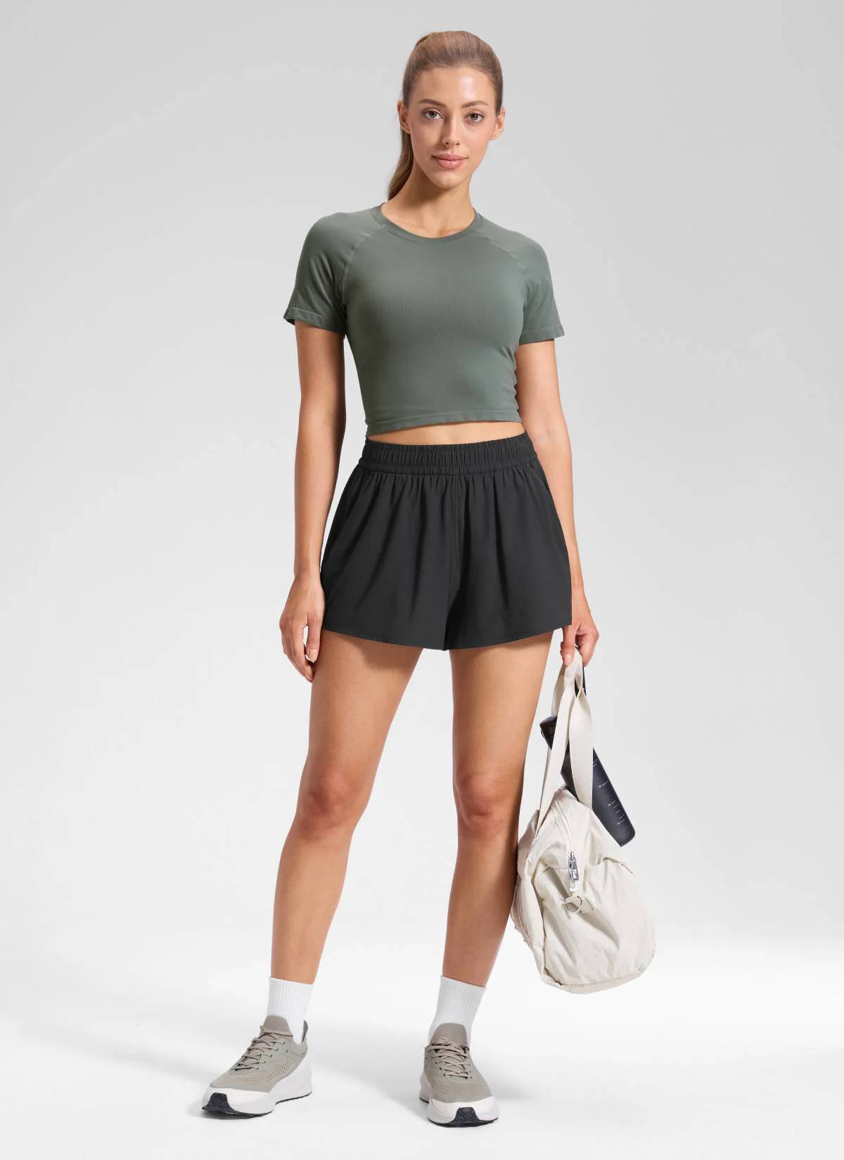 Feathery-Fit Drapey Relaxed Fit Shorts 2.5" - Image 7