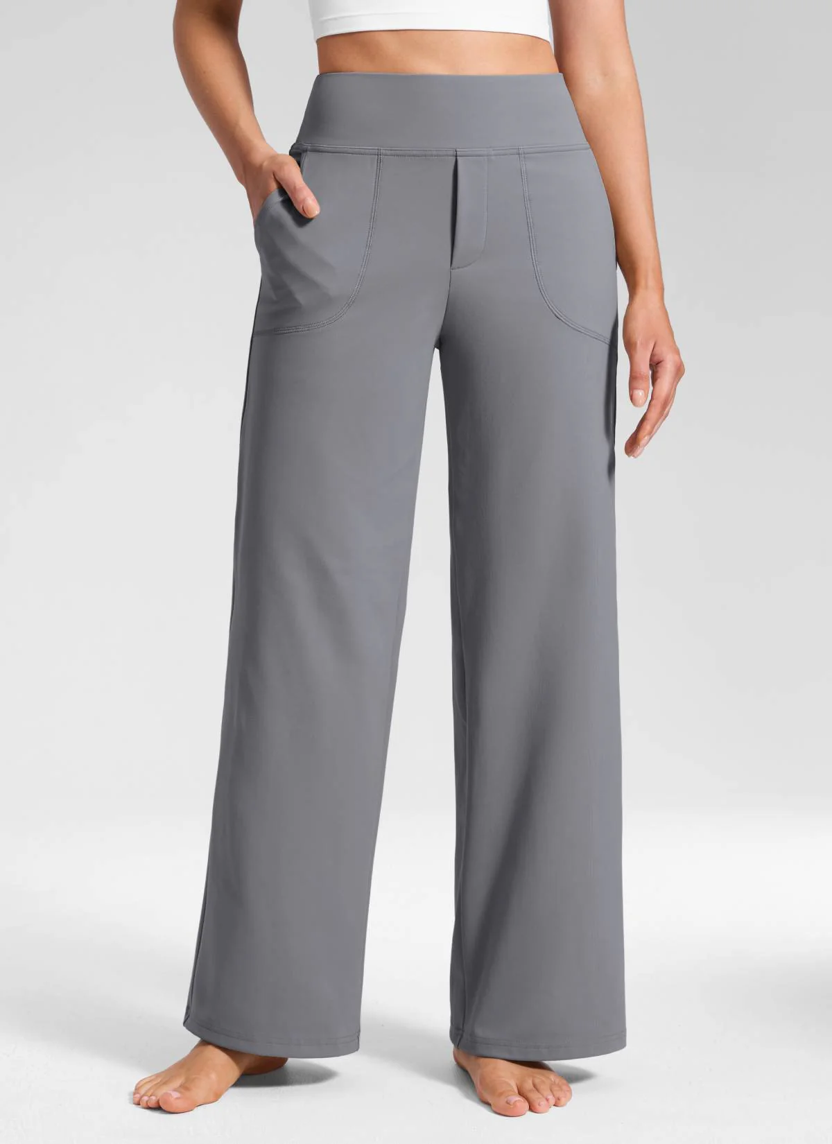 Wide Leg Faux Fly Pocket Pant 30" - Image 30