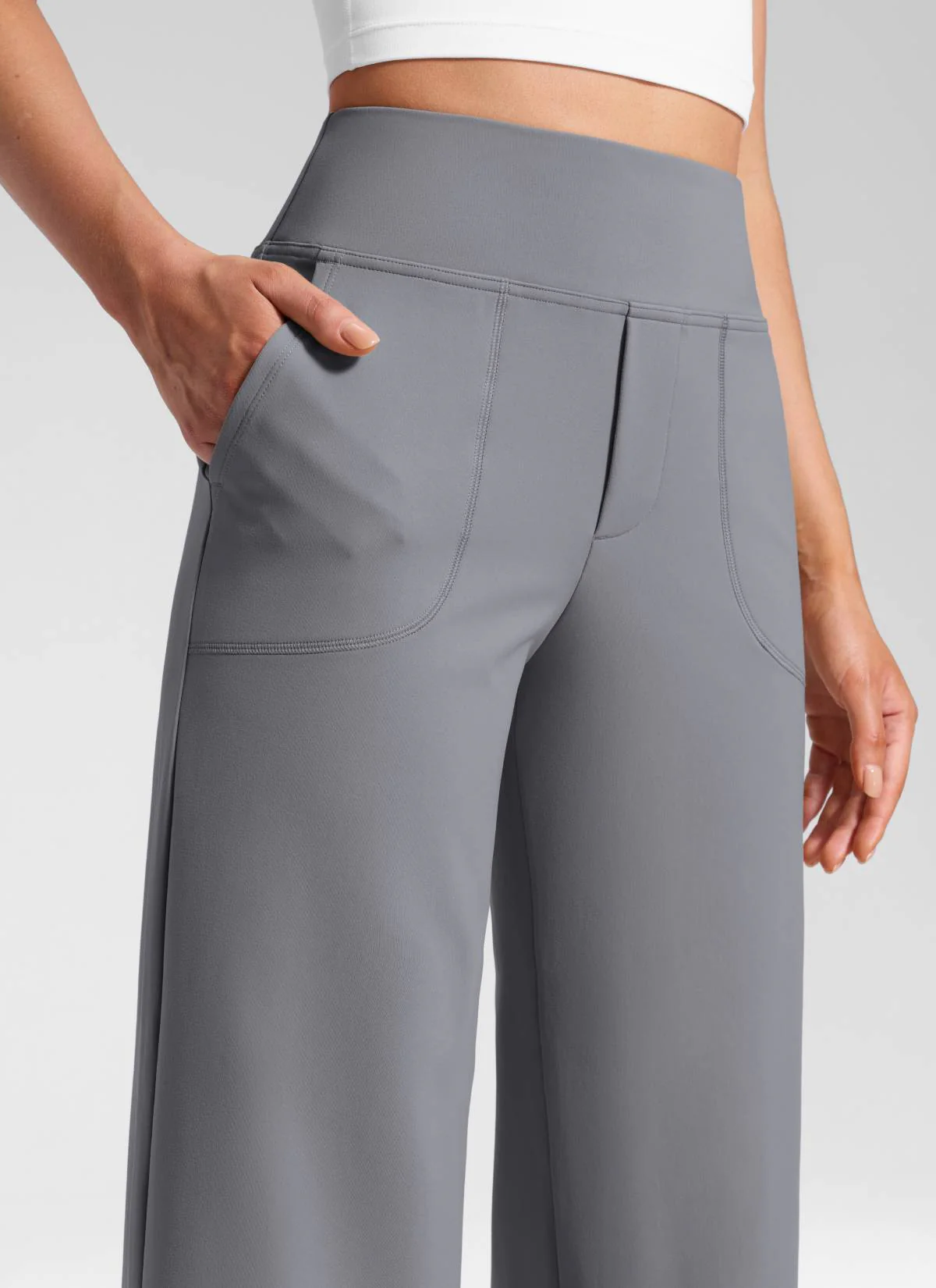 Wide Leg Faux Fly Pocket Pant 30" - Image 33