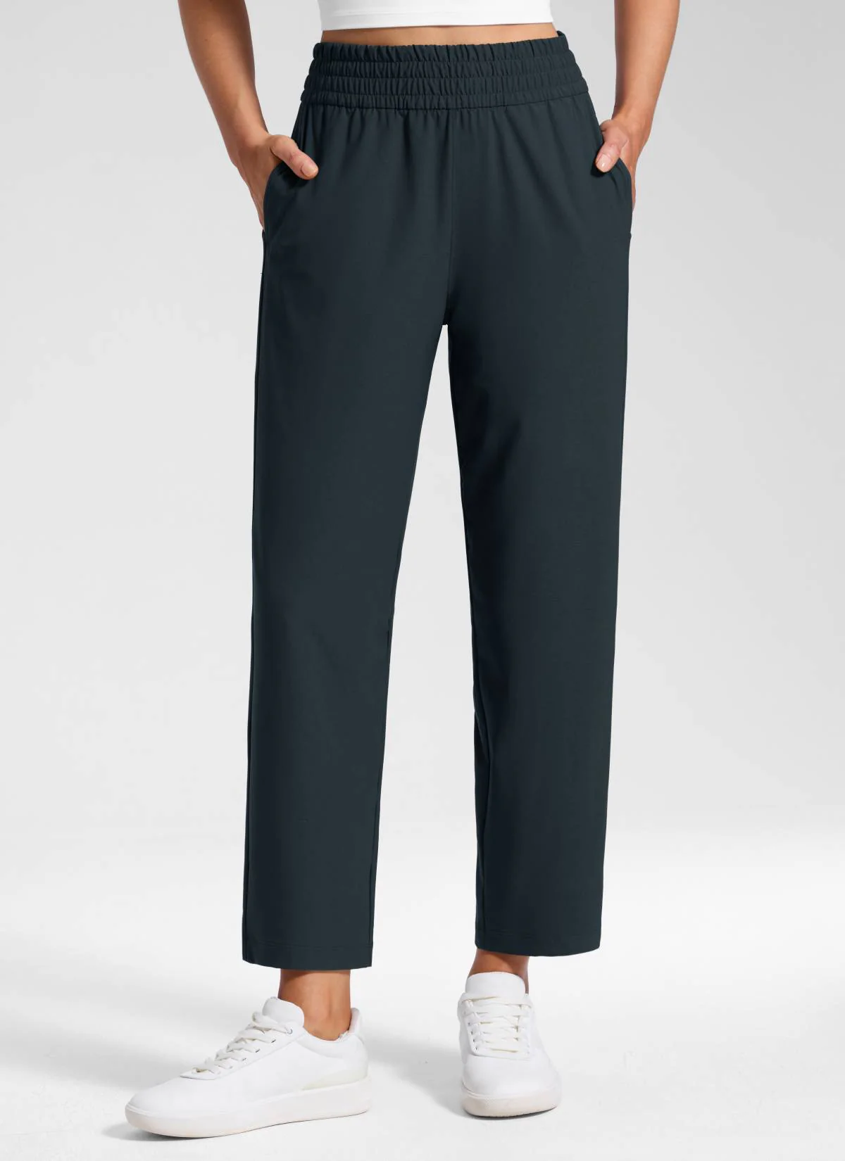 Feathery-Fit Drapey Tapered Ankle Pant 27" - Image 12