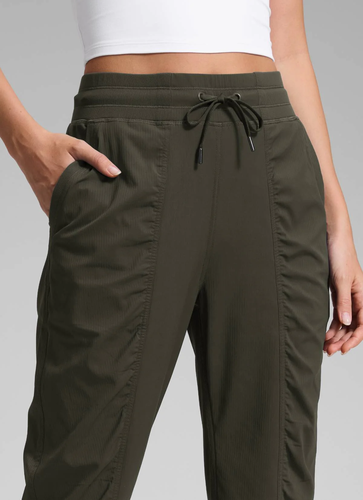 Striped Ruched Pocket Jogger 28'' - Image 12