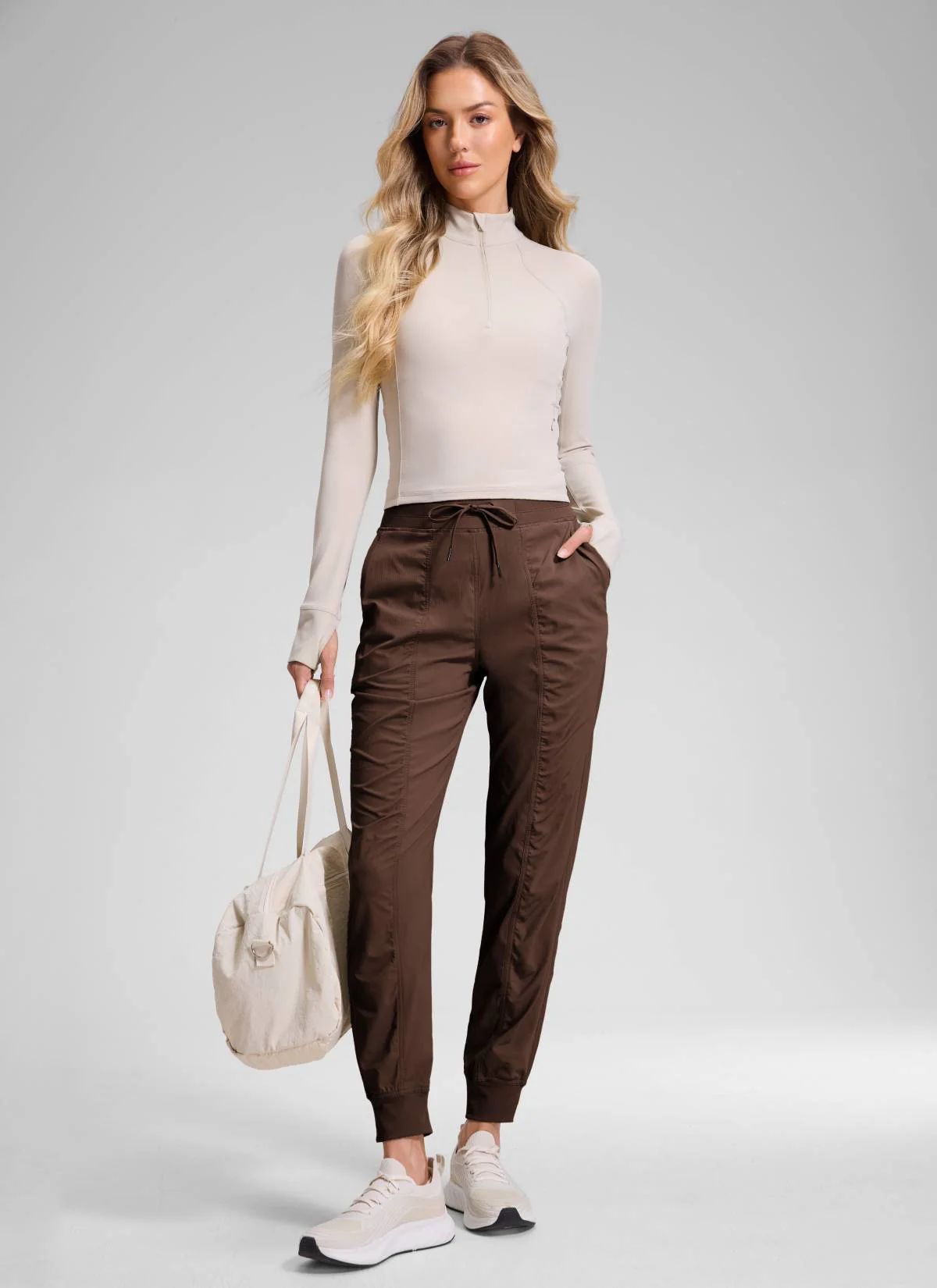 Striped Ruched Pocket Jogger 28'' - Image 6