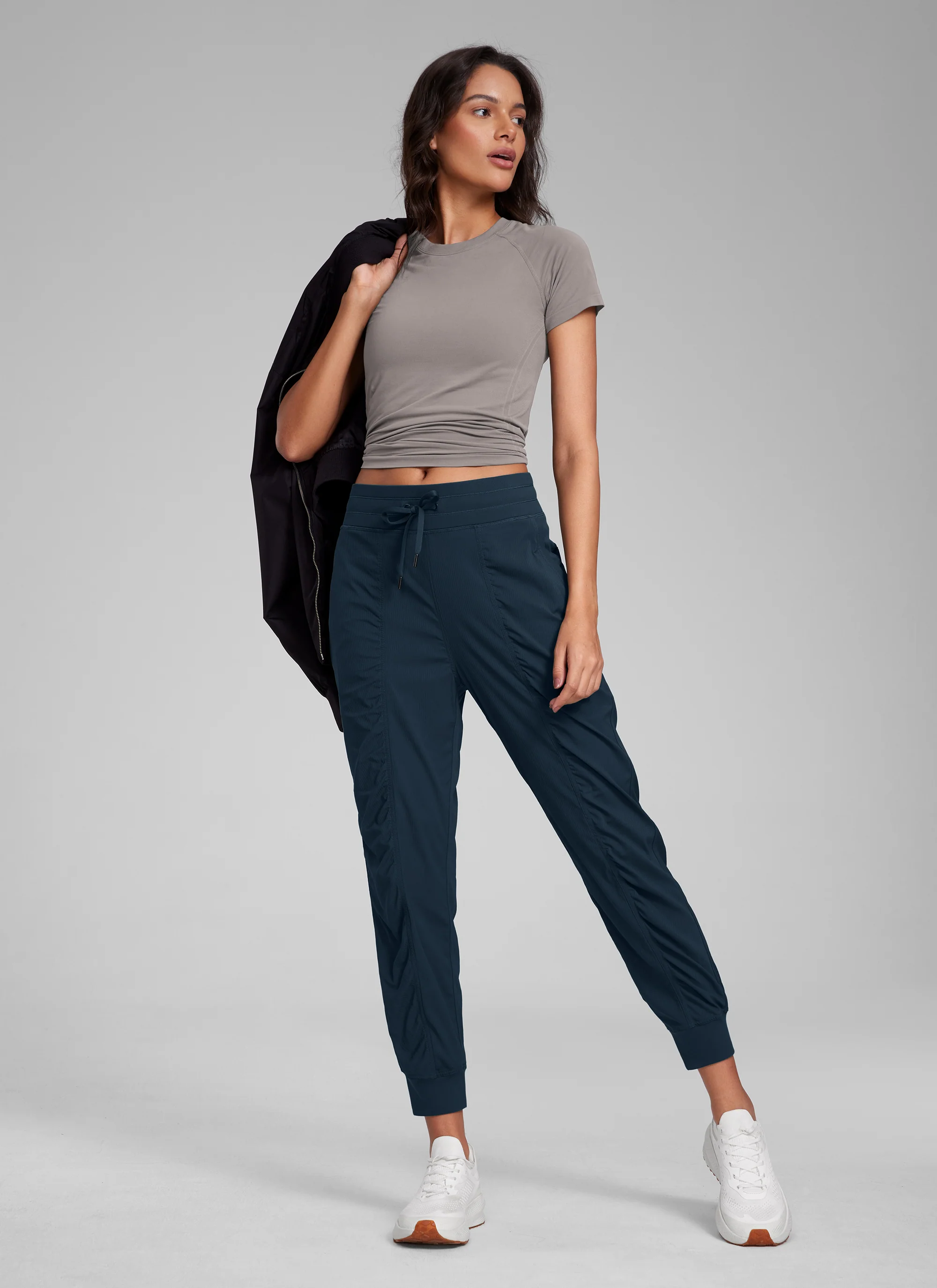 Striped Ruched Pocket Jogger 26'' - Image 4