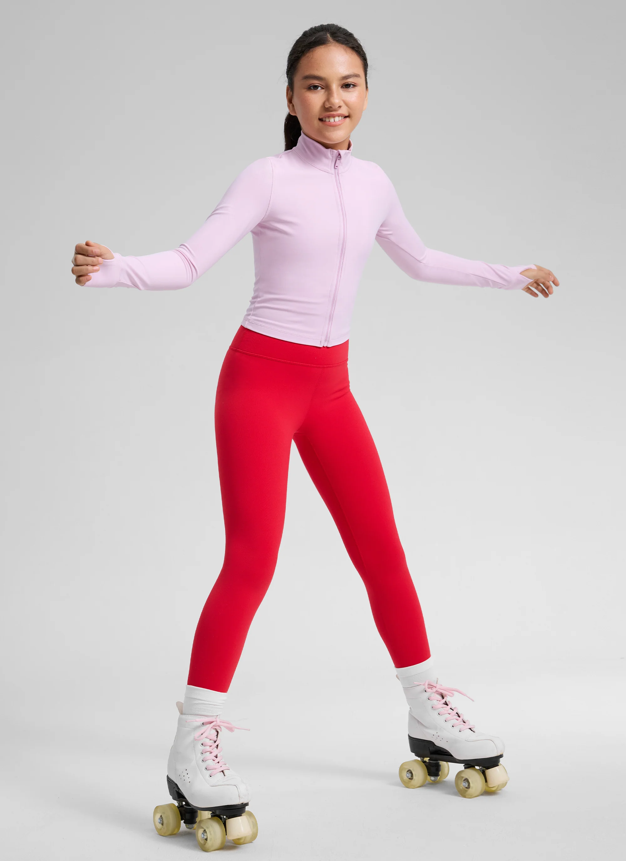 Girls Matte Thermal Fleece Lined Legging - Image 34