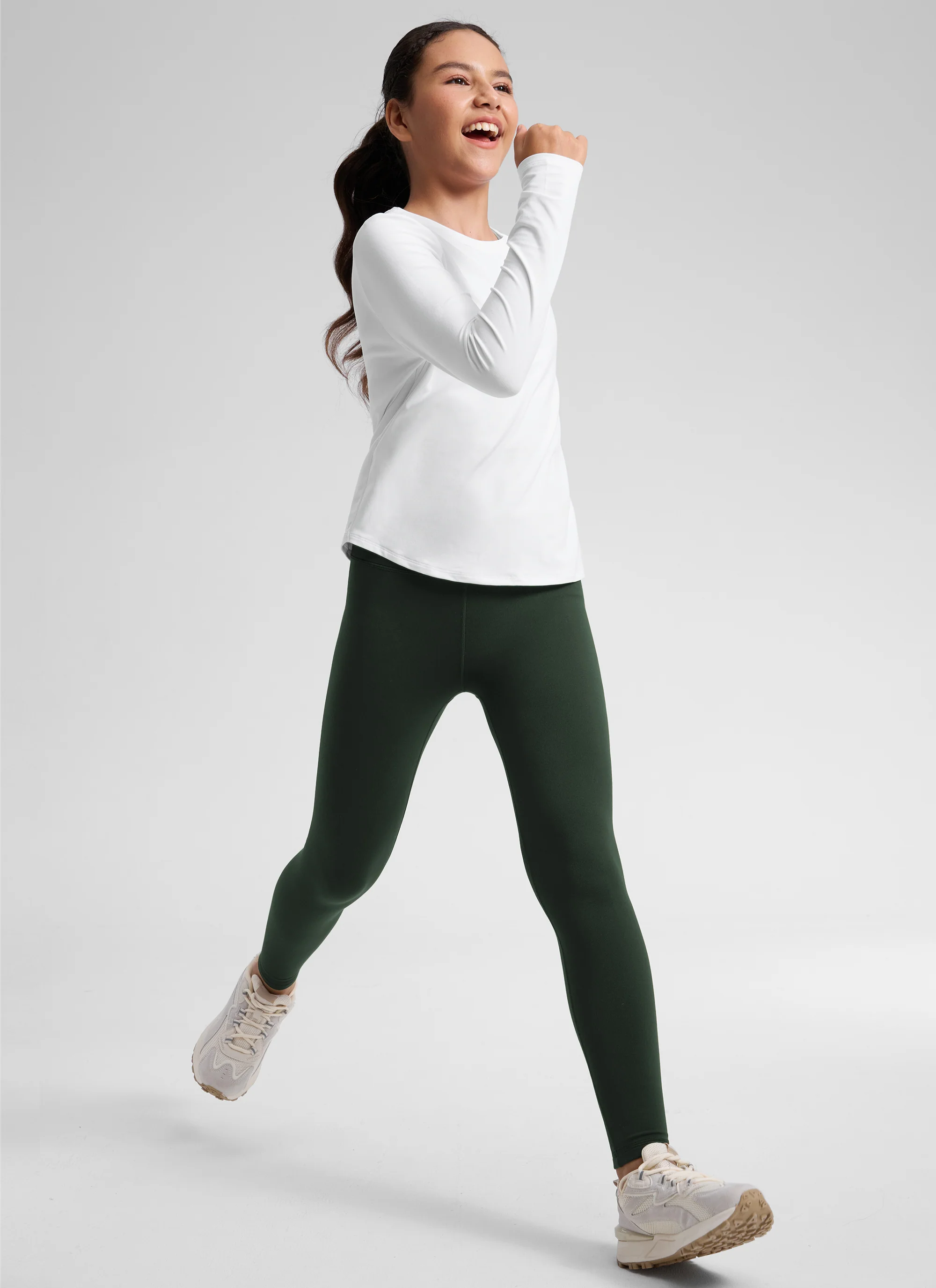 Girls Matte Thermal Fleece Lined Legging - Image 5