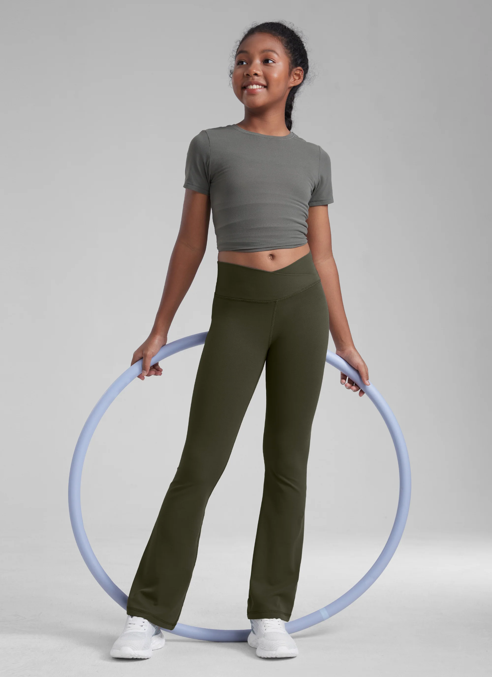 Butterluxe Girls Crossover Flare Leggings - Image 34