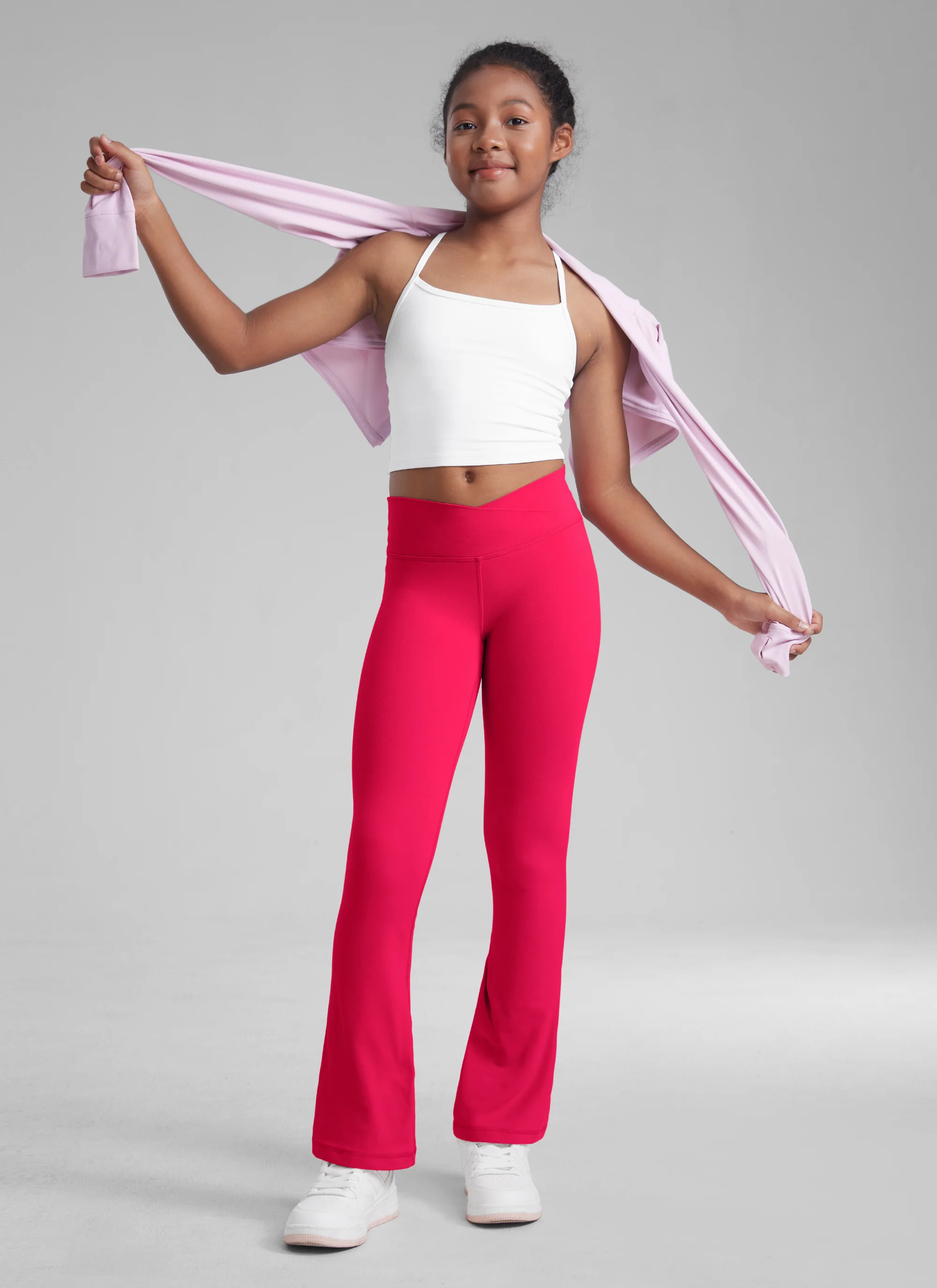 Butterluxe Girls Crossover Flare Leggings - Image 42