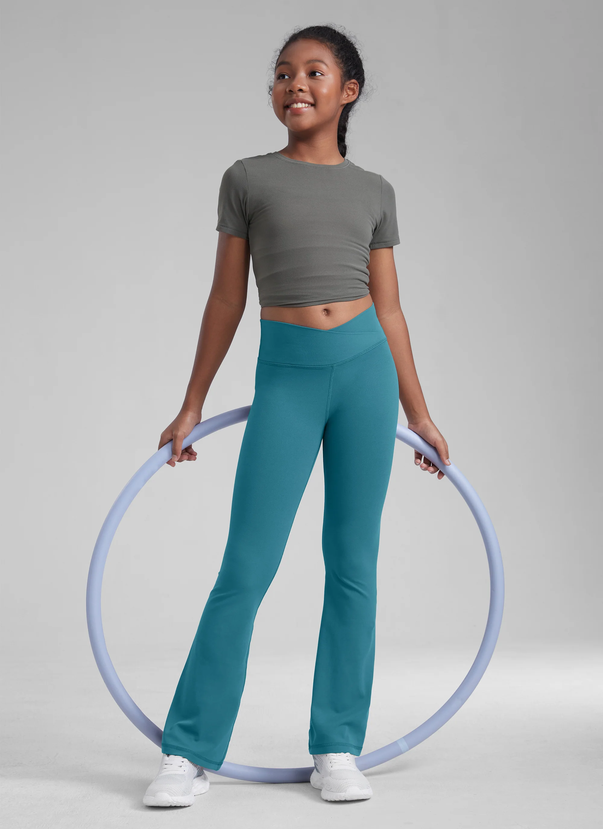 Butterluxe Girls Crossover Flare Leggings - Image 47