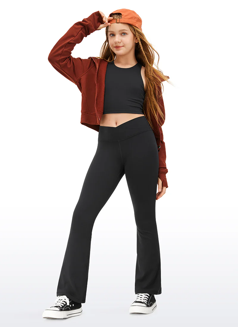 Butterluxe Girls Crossover Flare Leggings - Image 7