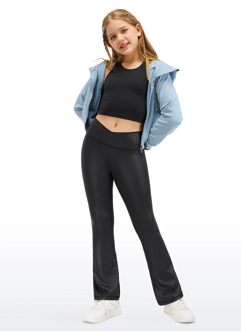Butterluxe Girls Crossover Flare Leggings - Image 3