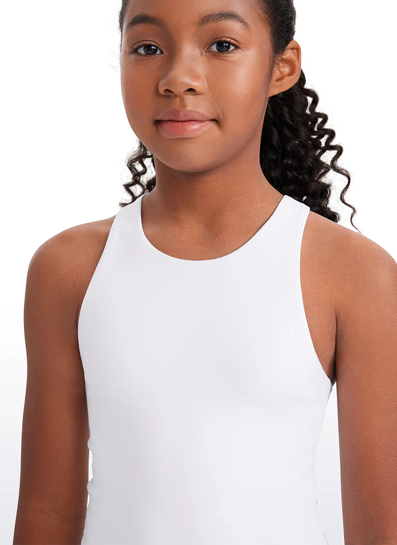 Butterluxe Girls Double Lined Racerback Tank Tops Waist Length - Image 13