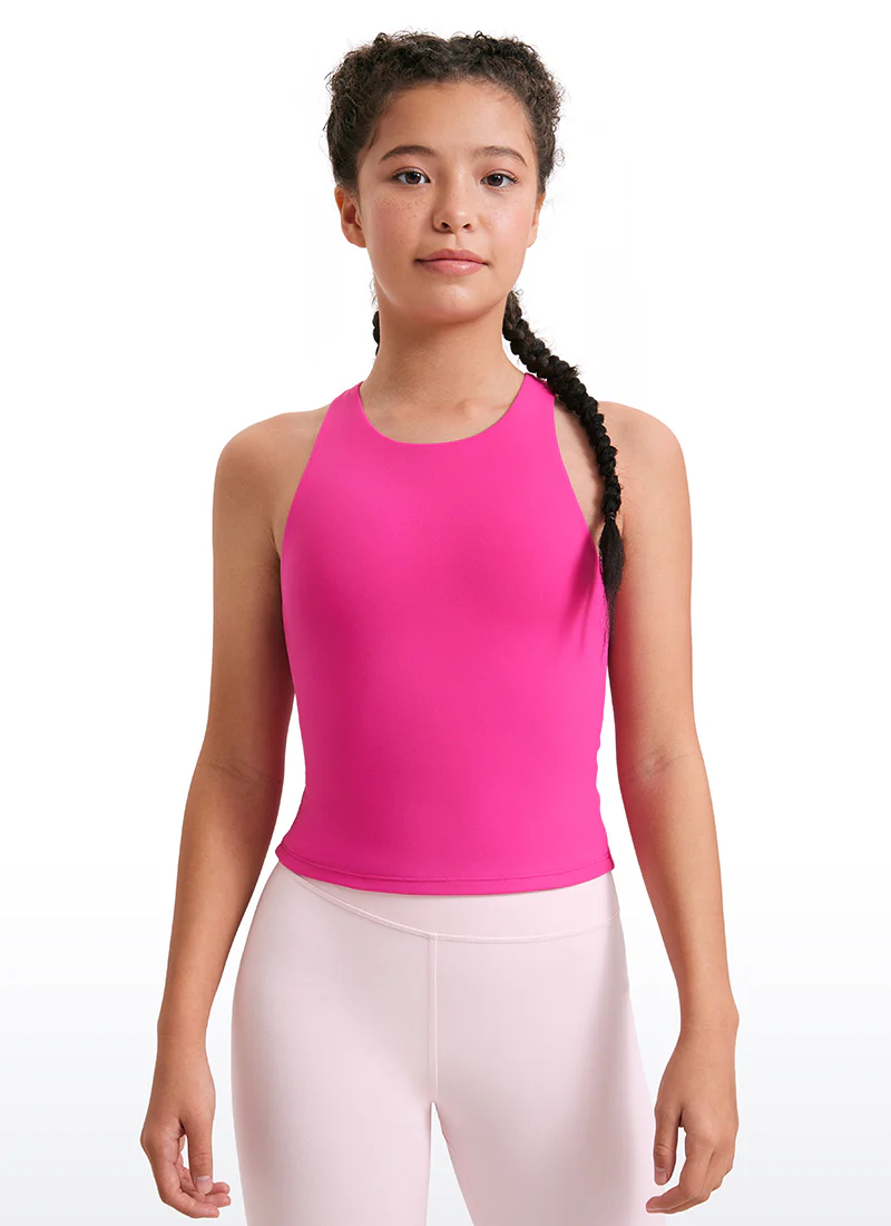 Butterluxe Girls Double Lined Racerback Tank Tops Waist Length - Image 14