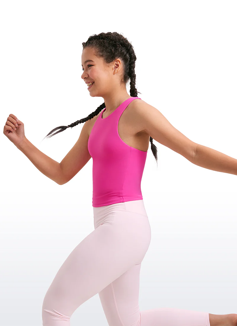 Butterluxe Girls Double Lined Racerback Tank Tops Waist Length - Image 15