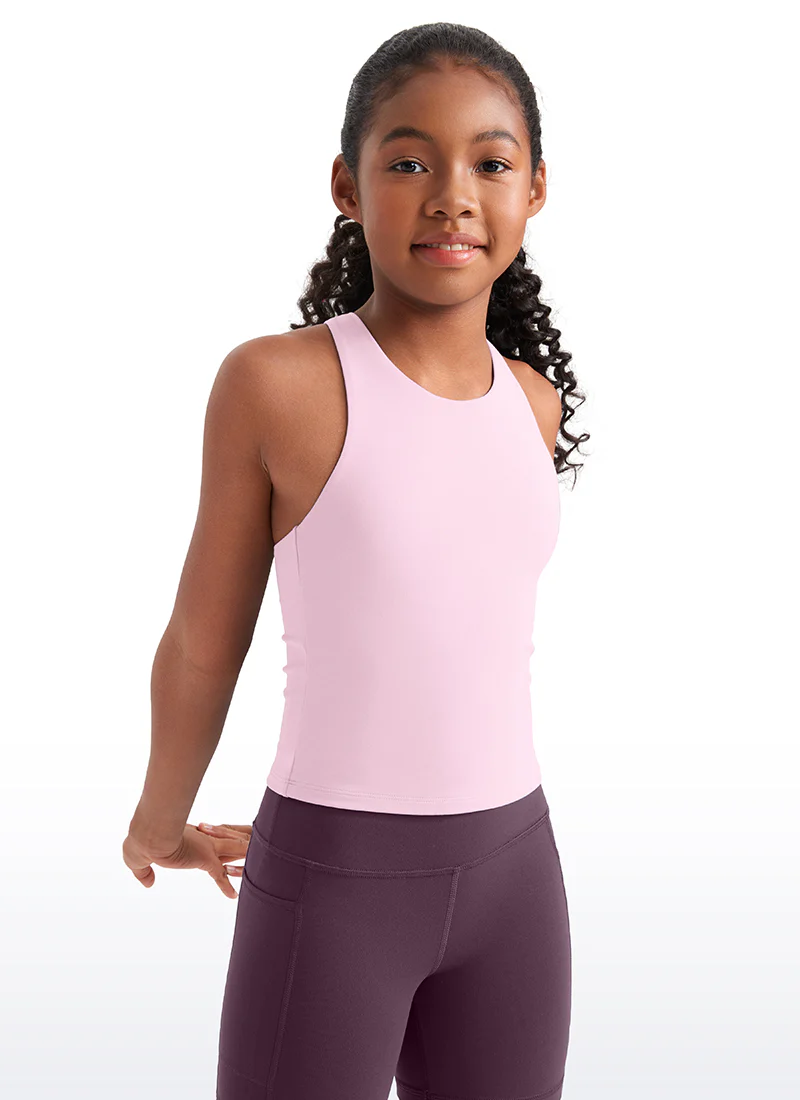 Butterluxe Girls Double Lined Racerback Tank Tops Waist Length - Image 17